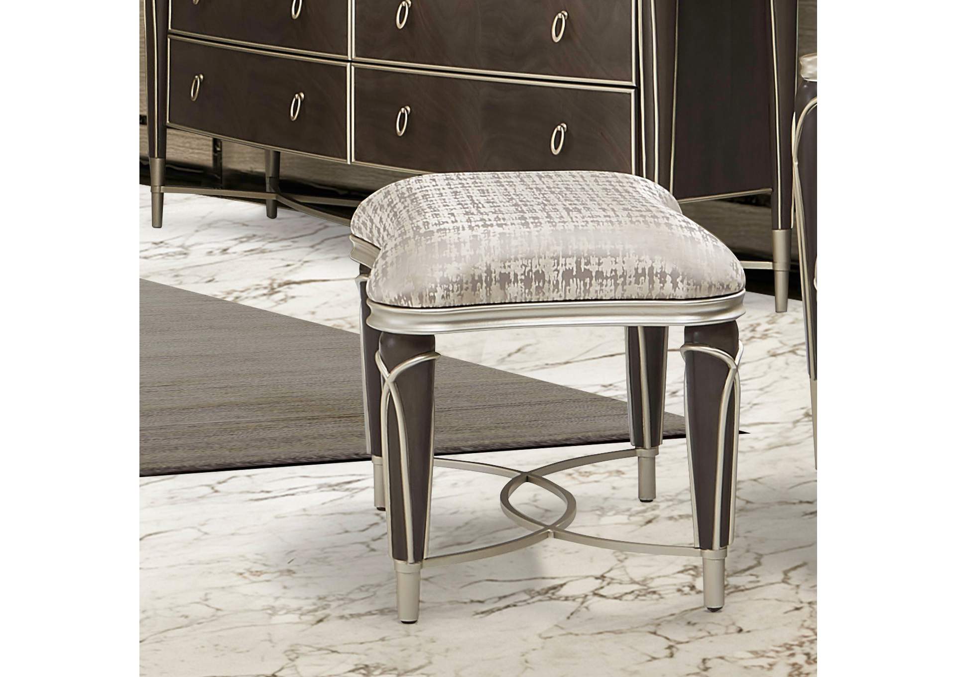Villa Cherie Ottoman - Bisque and Hazelnut image 12