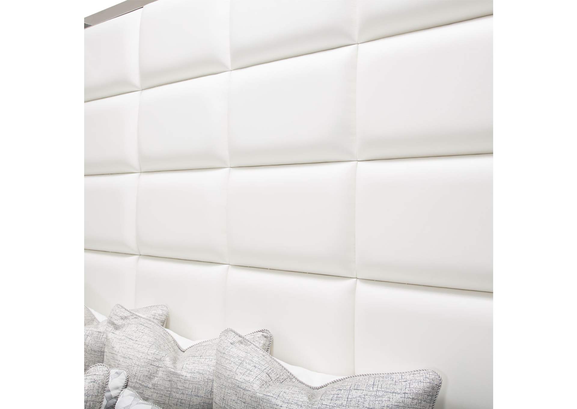 State St. California King Canopy Bed - Satin White image 5