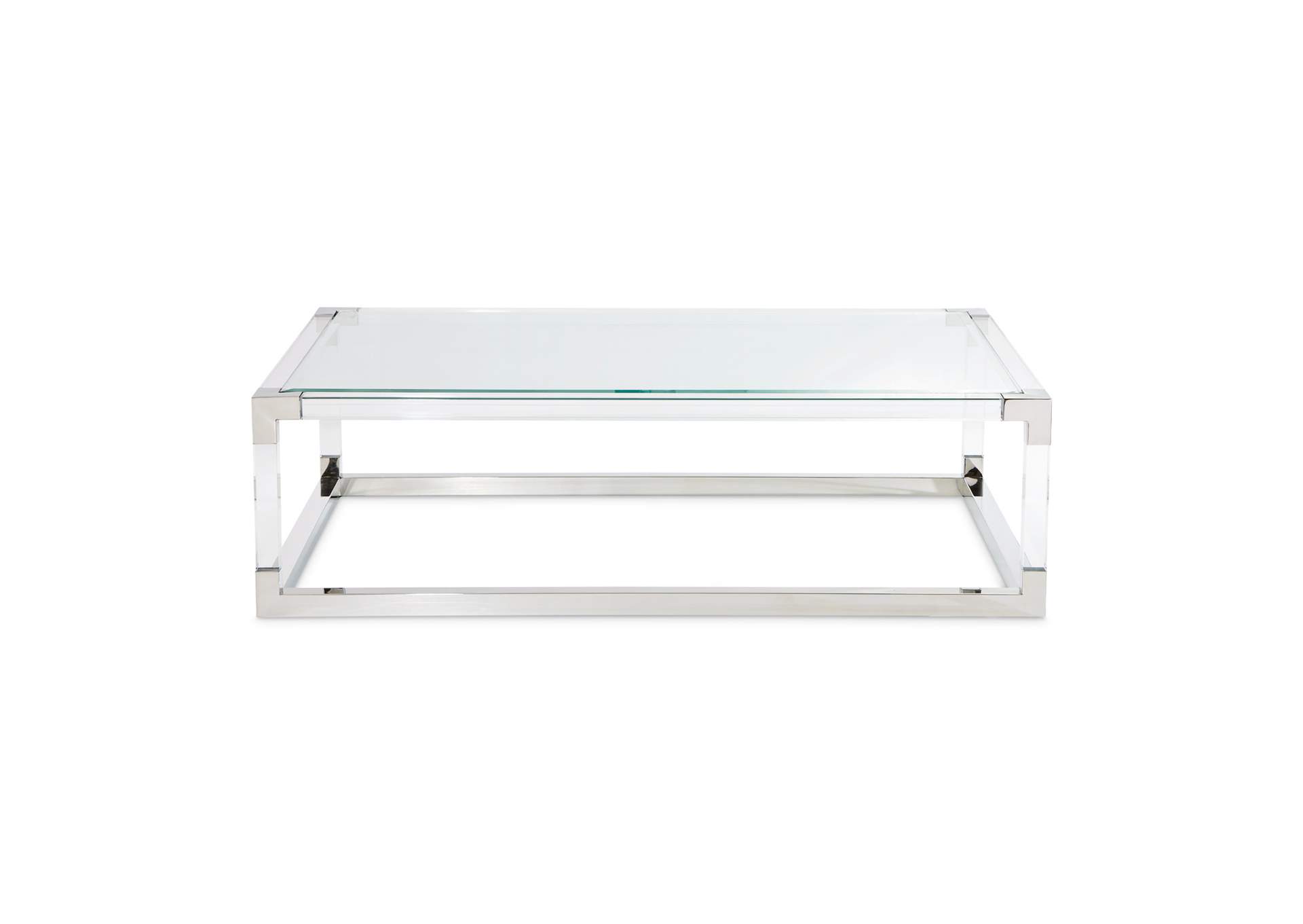 State St. Rectangular Cocktail Table - Stainless Steel image 3