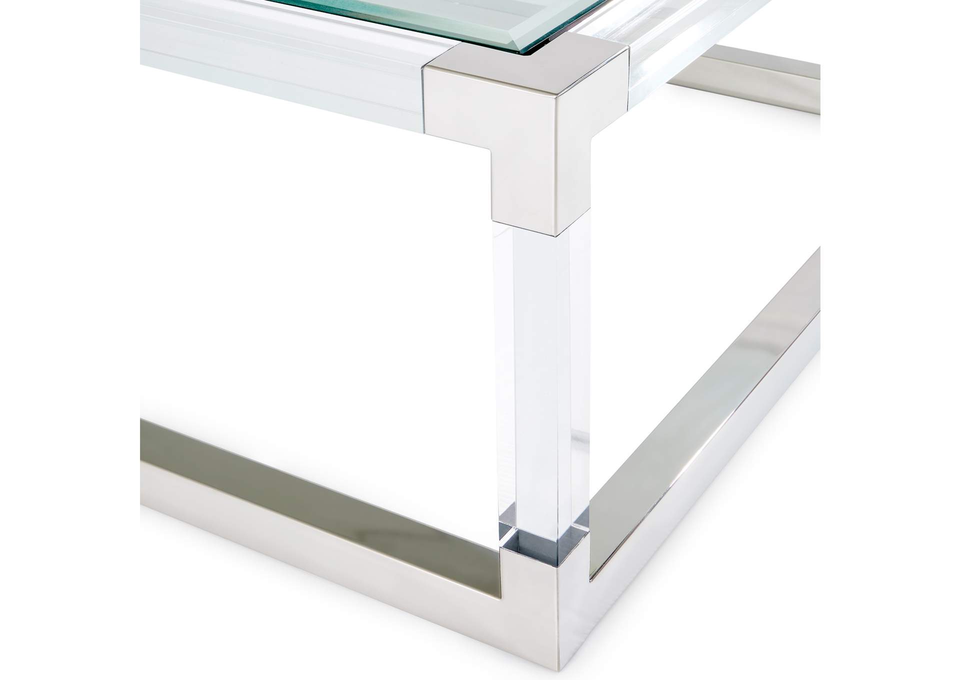 State St. Rectangular Cocktail Table - Stainless Steel image 7