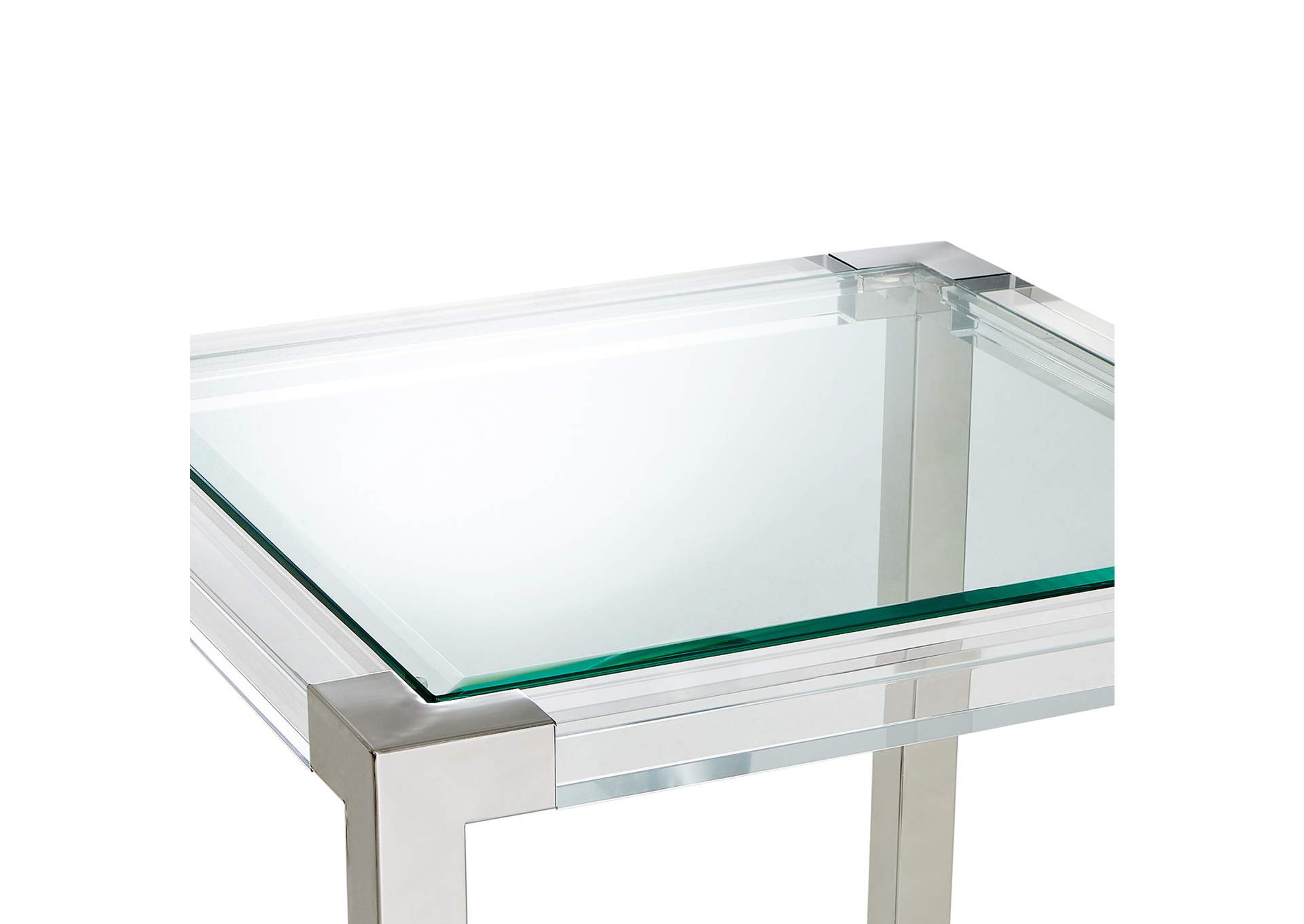 State St. Square End Table - Stainless Steel image 5