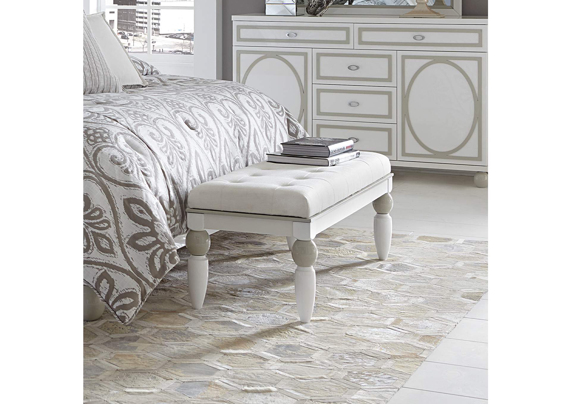 Sky Tower Bedside Bench - Cloud White image 5