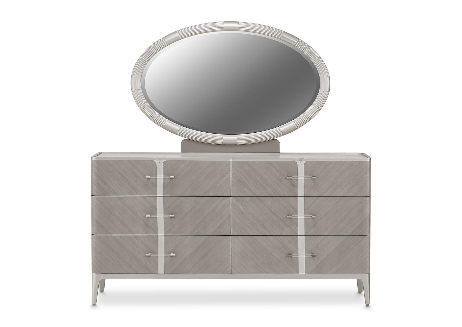 Lanterna Dresser and Mirror - Silver Mist image 7