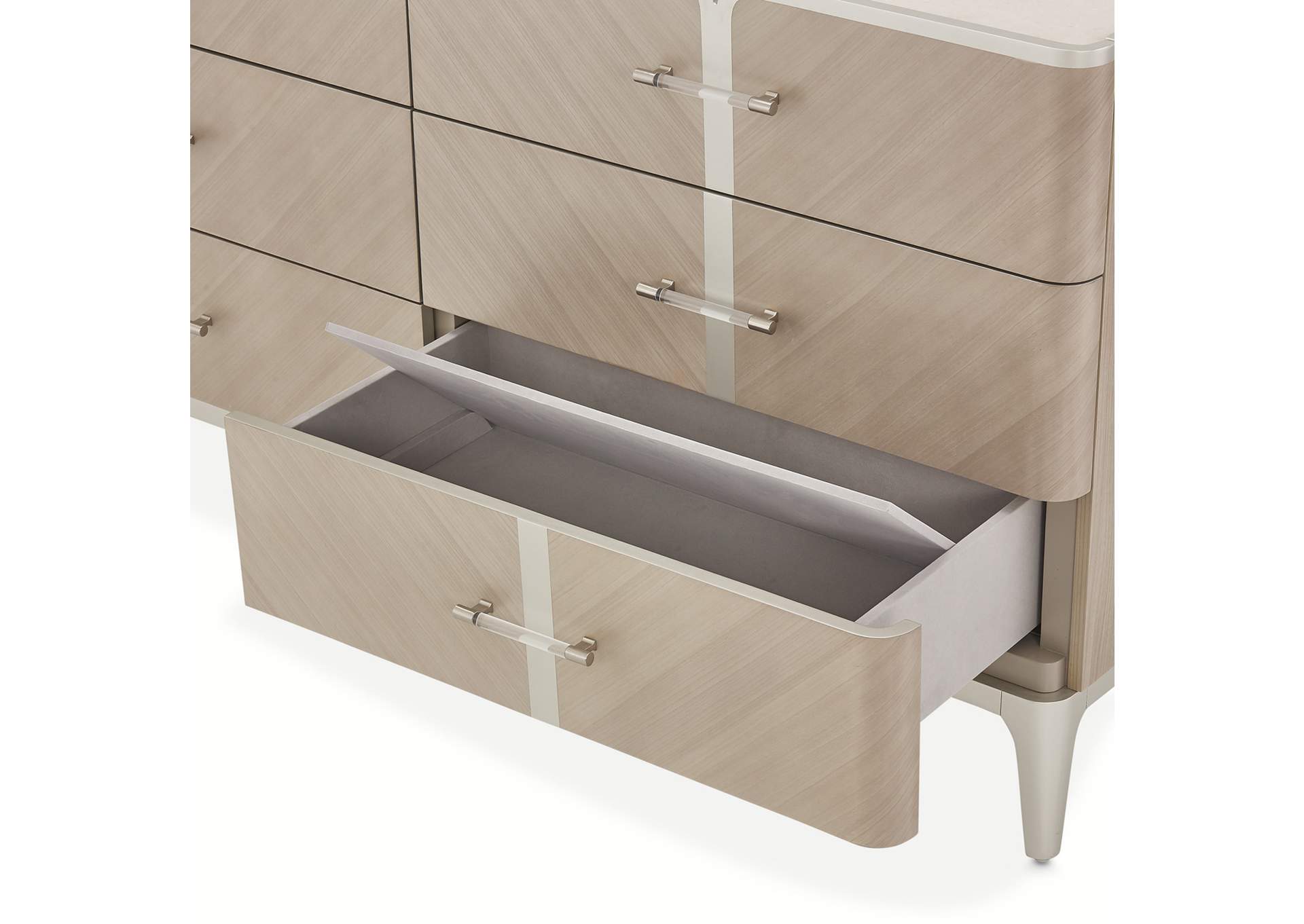 Lanterna Dresser and Mirror - Silver Mist image 6