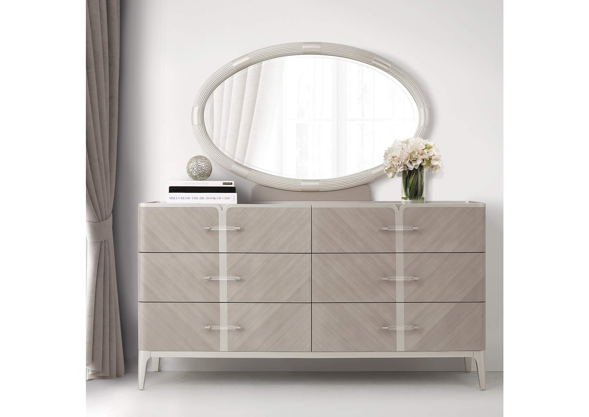 Lanterna Dresser and Mirror - Silver Mist image 4