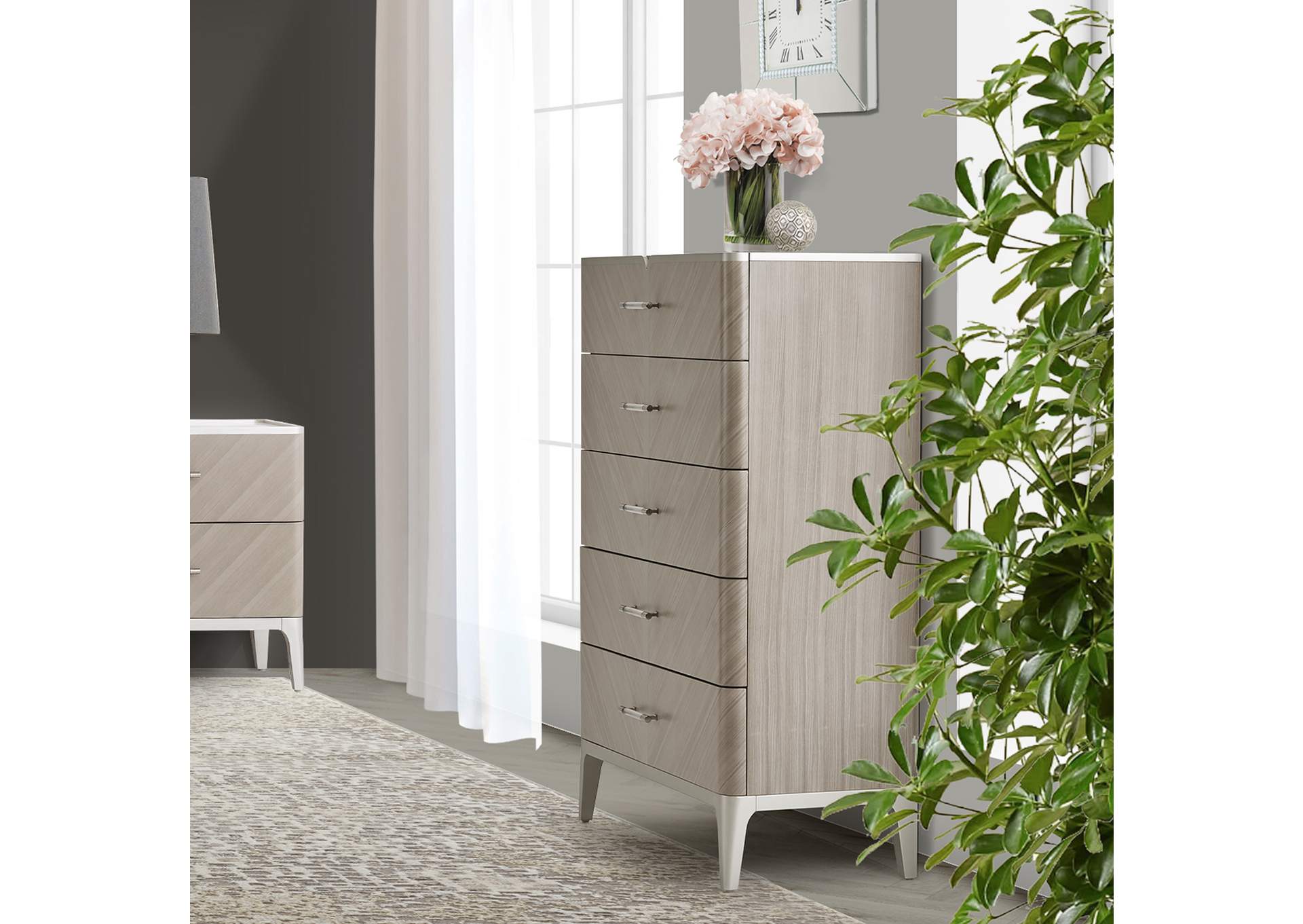 Lanterna Highboy Chest - Silver Mist image 10