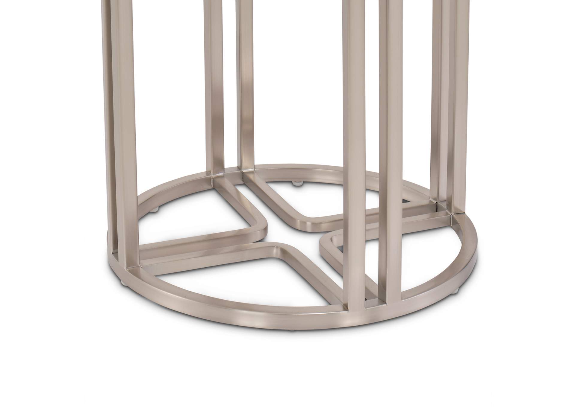 Lanterna Chairside Table - Silver Mist