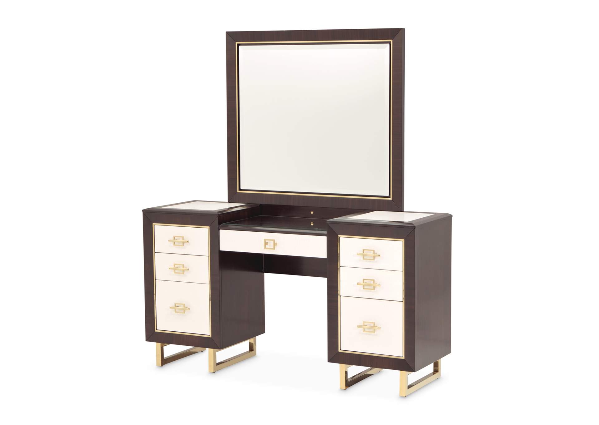 Belmont Place Vanity with Mirror - Espresso image 1