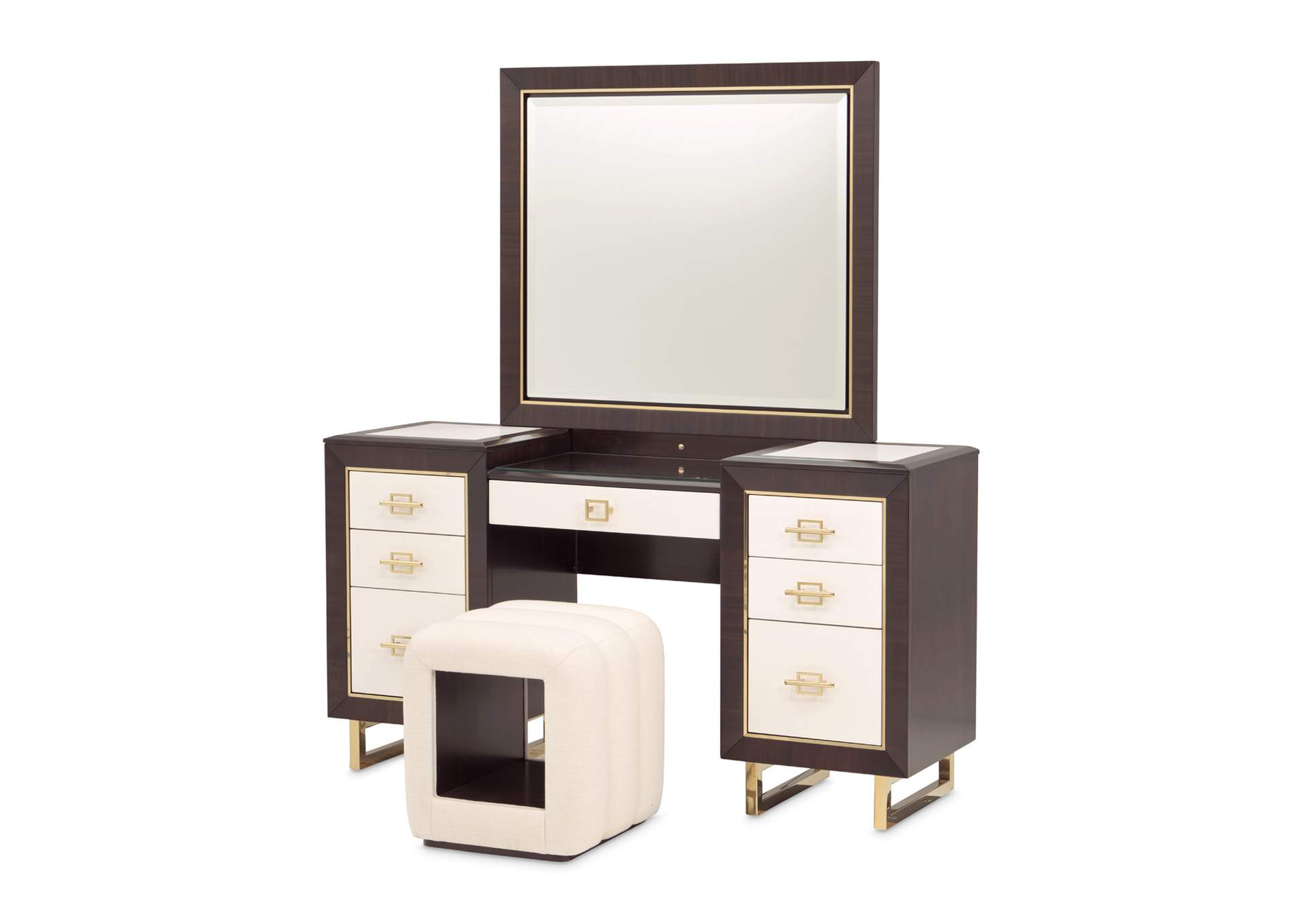 Belmont Place Vanity with Mirror & Bench - Espresso image 1