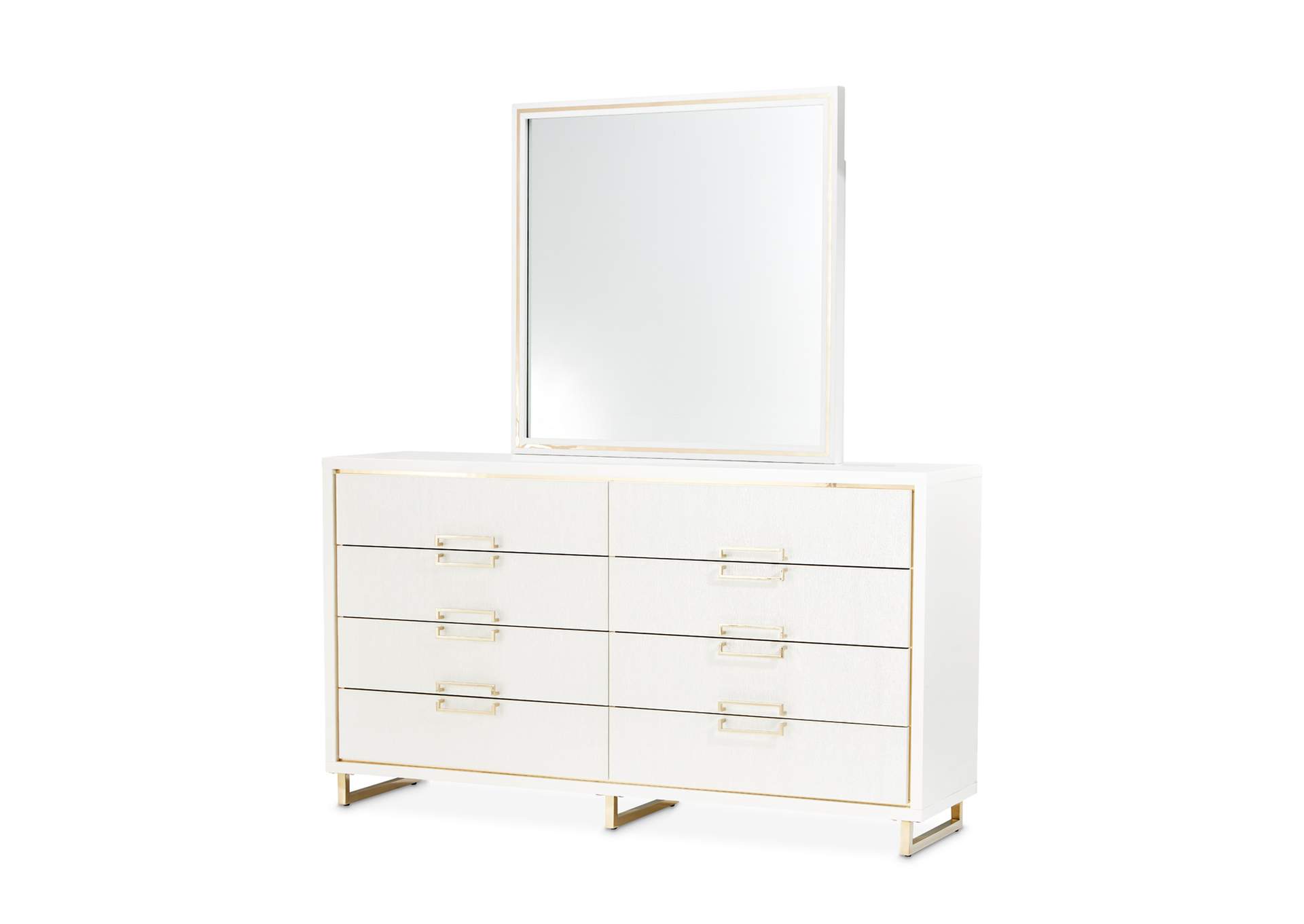 Palm Gate Dresser with Mirror - Cloud White Palm Gate Dresser with Mirror - Cloud White