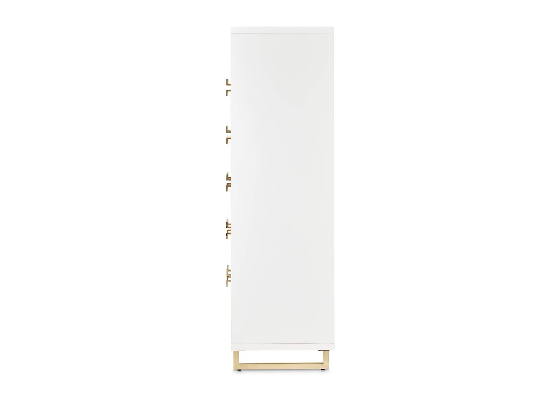 Palm Gate 6-Drawer Chest - Cloud White image 4