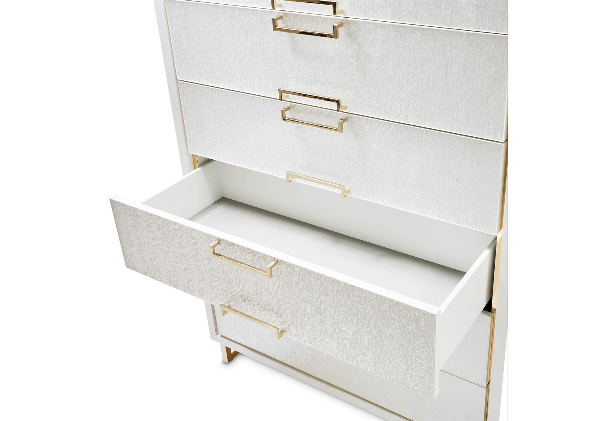 Palm Gate 6-Drawer Chest - Cloud White image 5