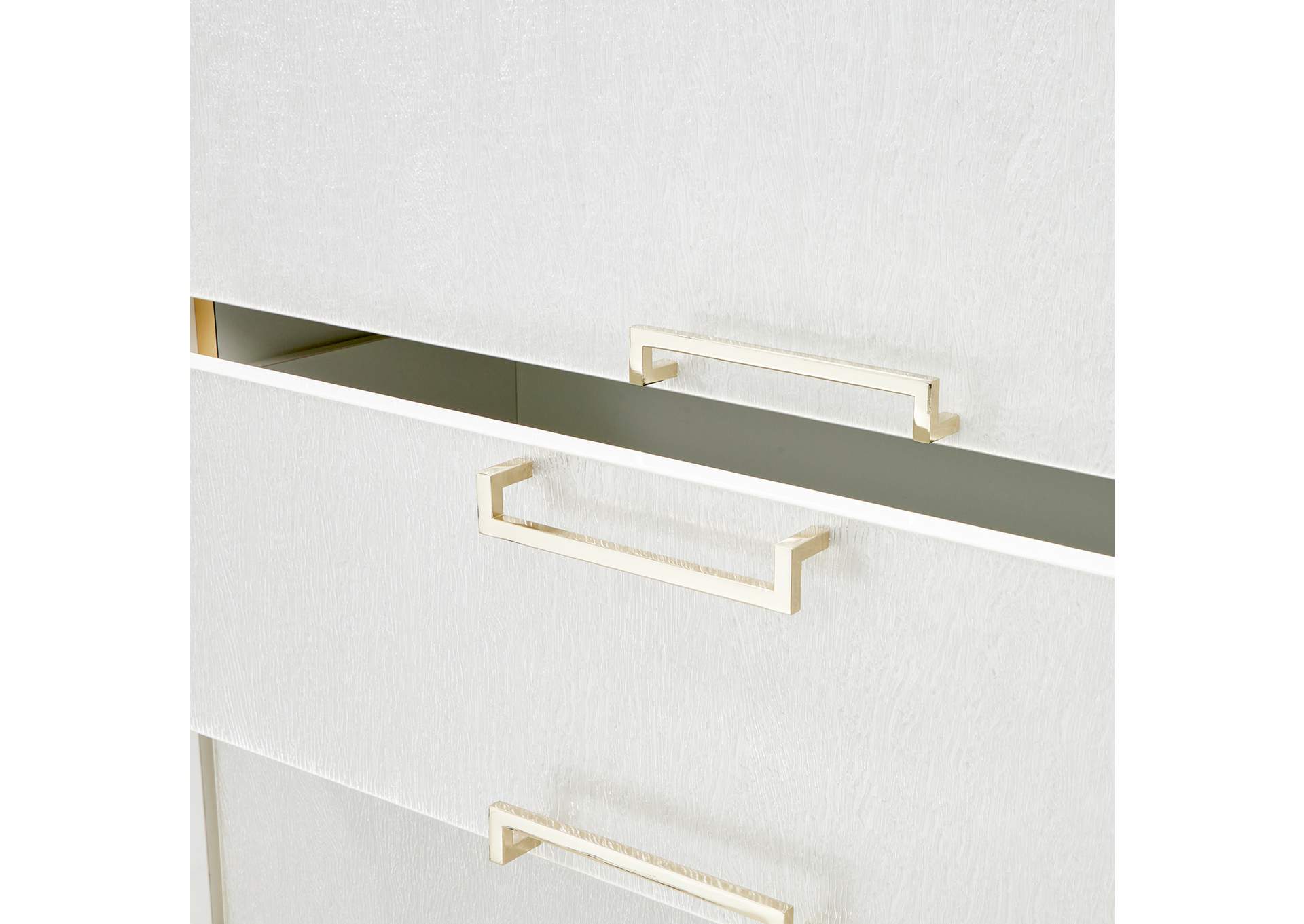 Palm Gate 6-Drawer Chest - Cloud White image 7
