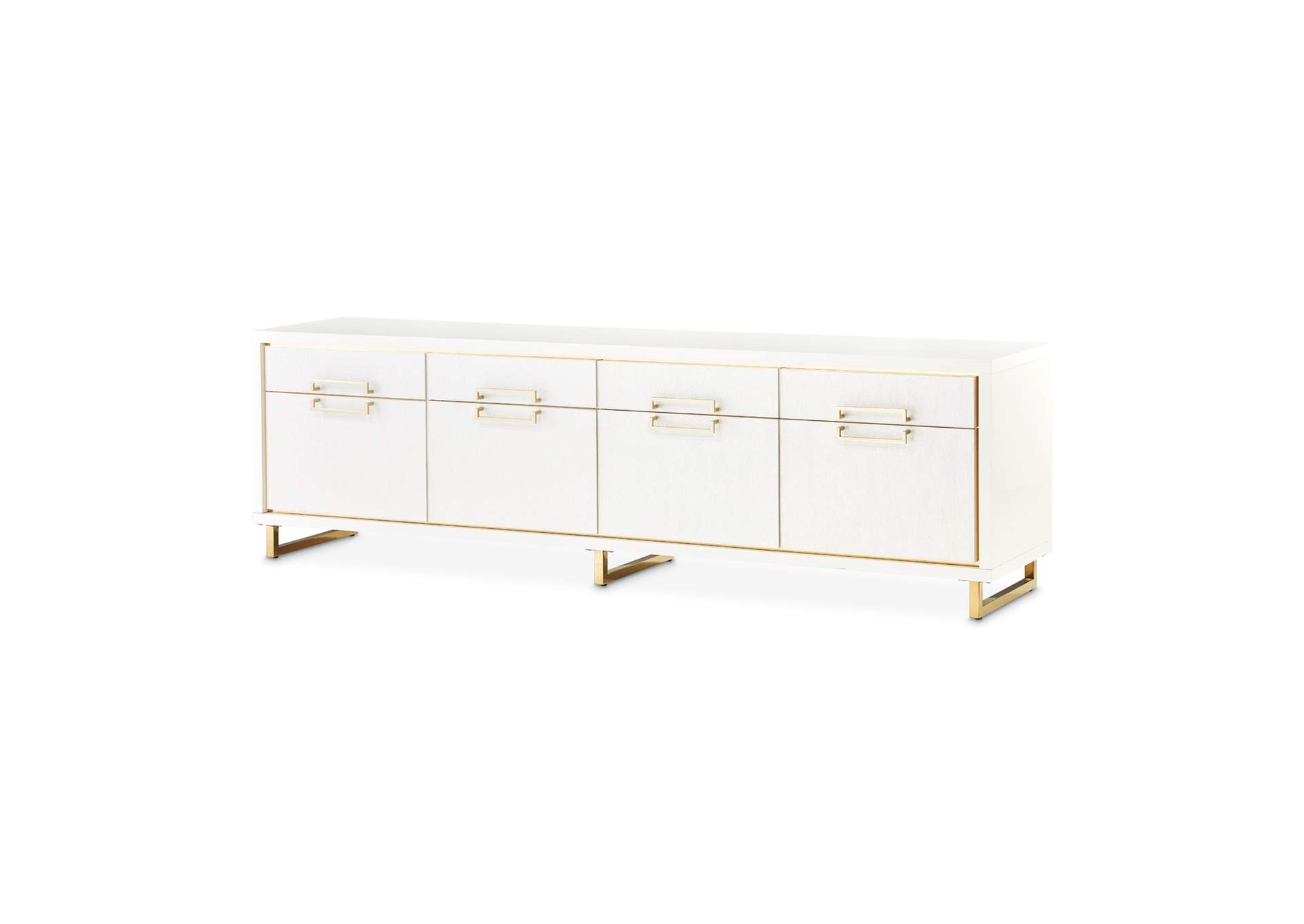 Palm Gate Media Cabinet - Cloud White