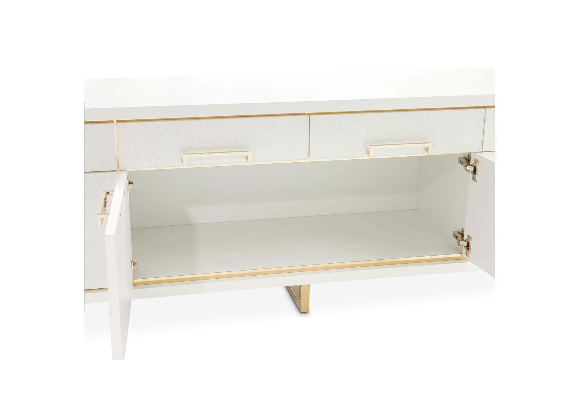 Palm Gate Media Cabinet - Cloud White image 7