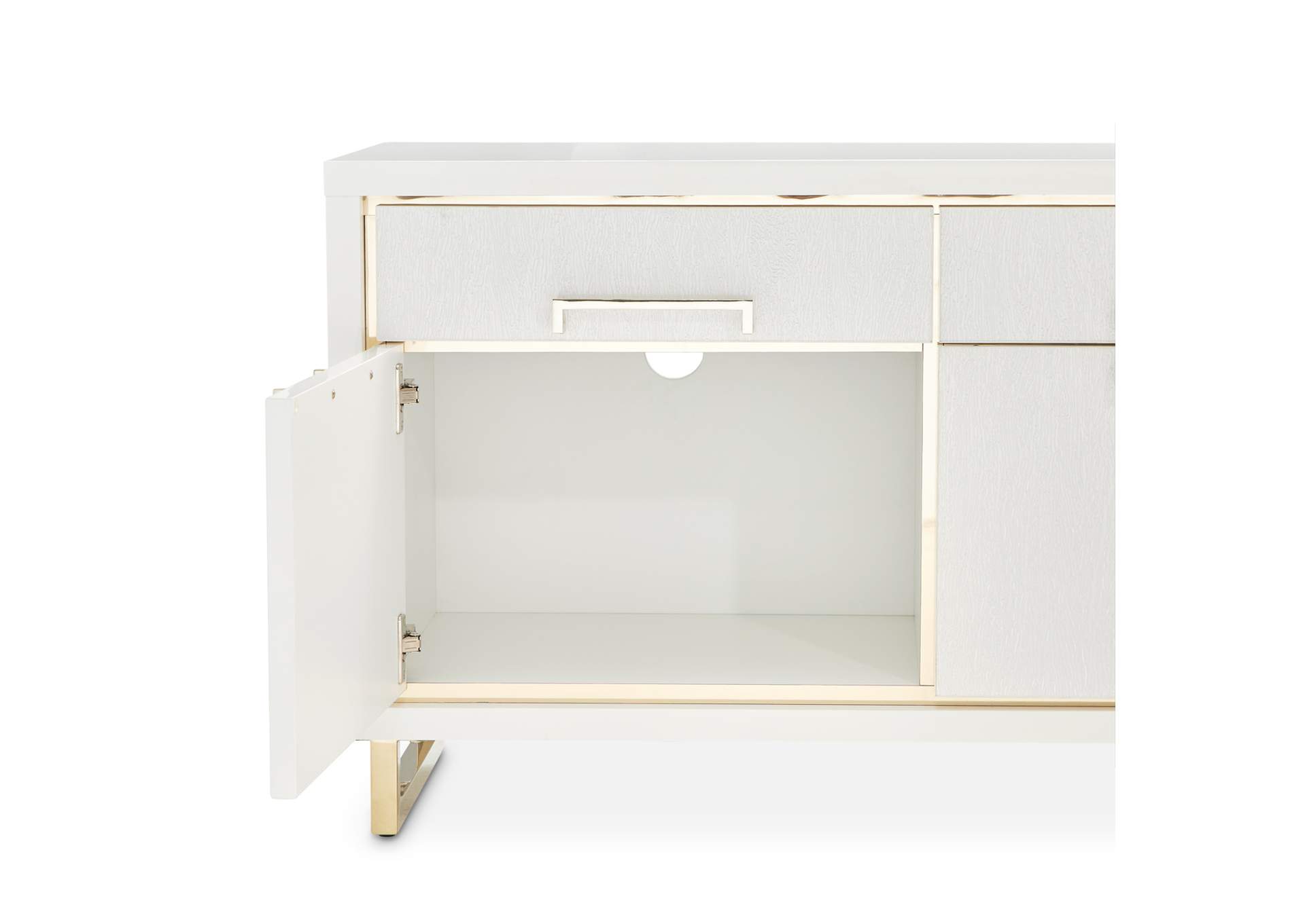 Palm Gate Media Cabinet - Cloud White image 8