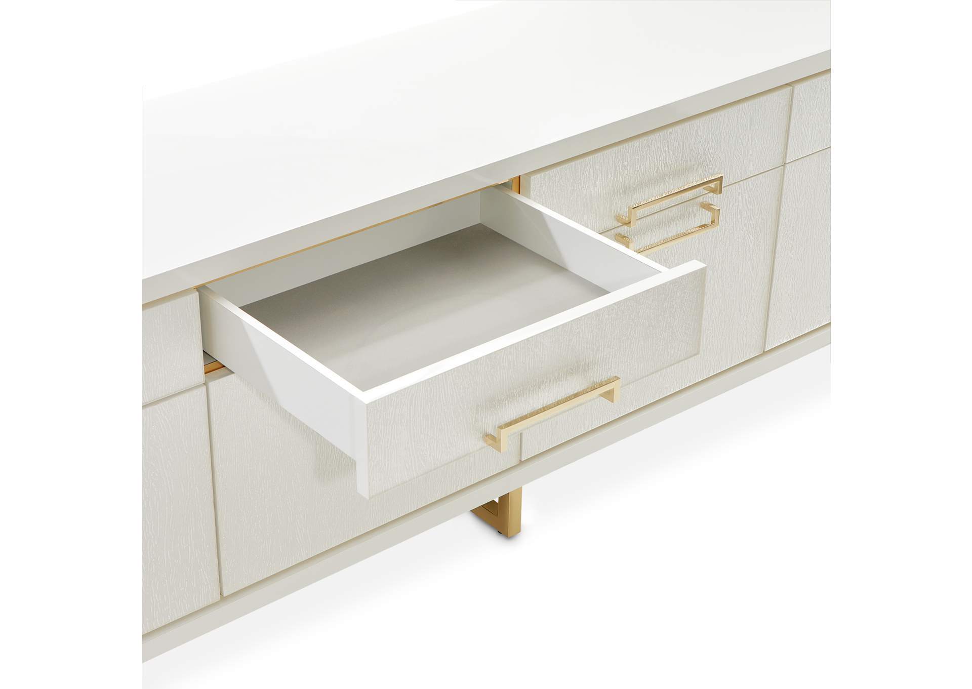 Palm Gate Media Cabinet - Cloud White image 9