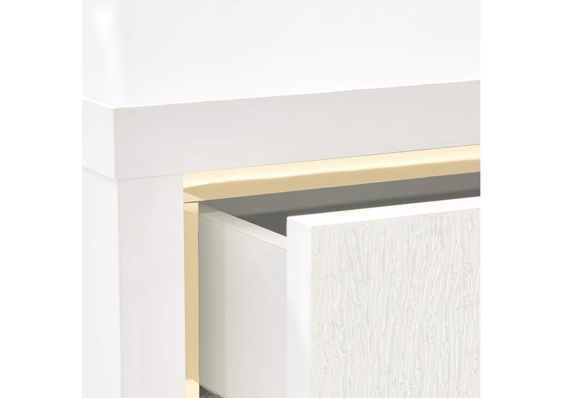 Palm Gate Media Cabinet - Cloud White image 12