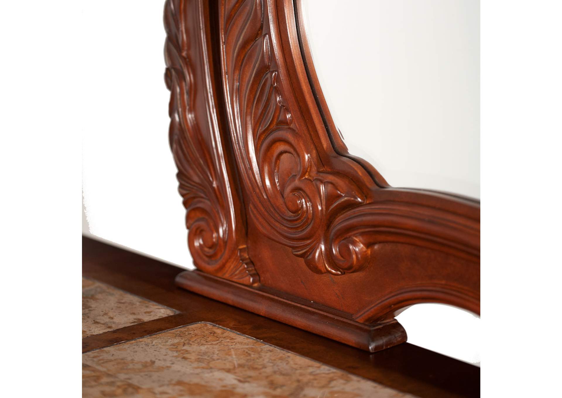 Cortina Dresser and Mirror - Honey Walnut image 4