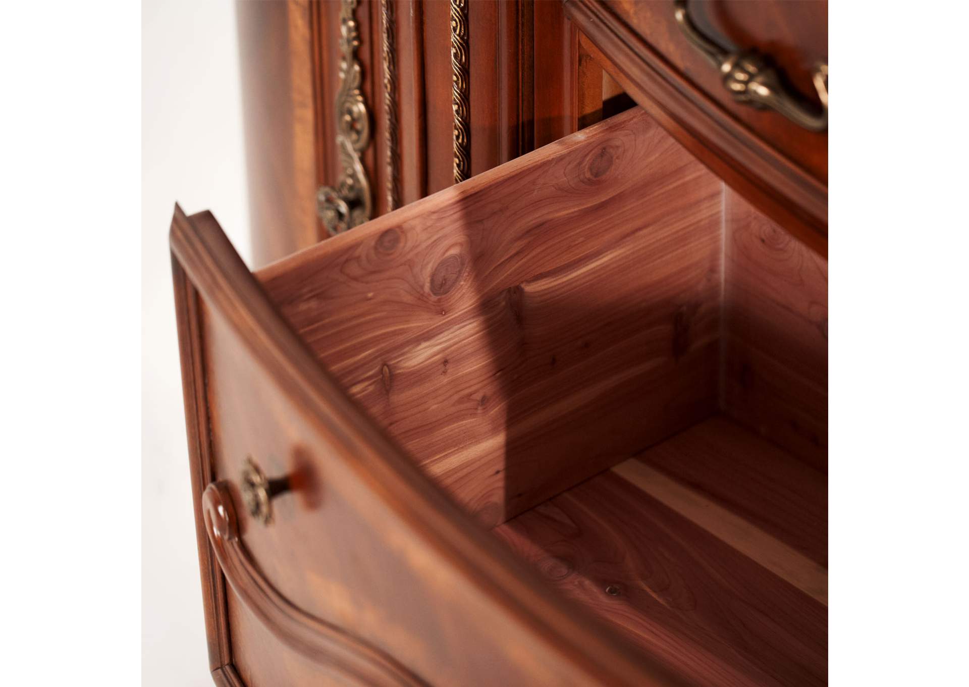 Cortina Dresser and Mirror - Honey Walnut image 6