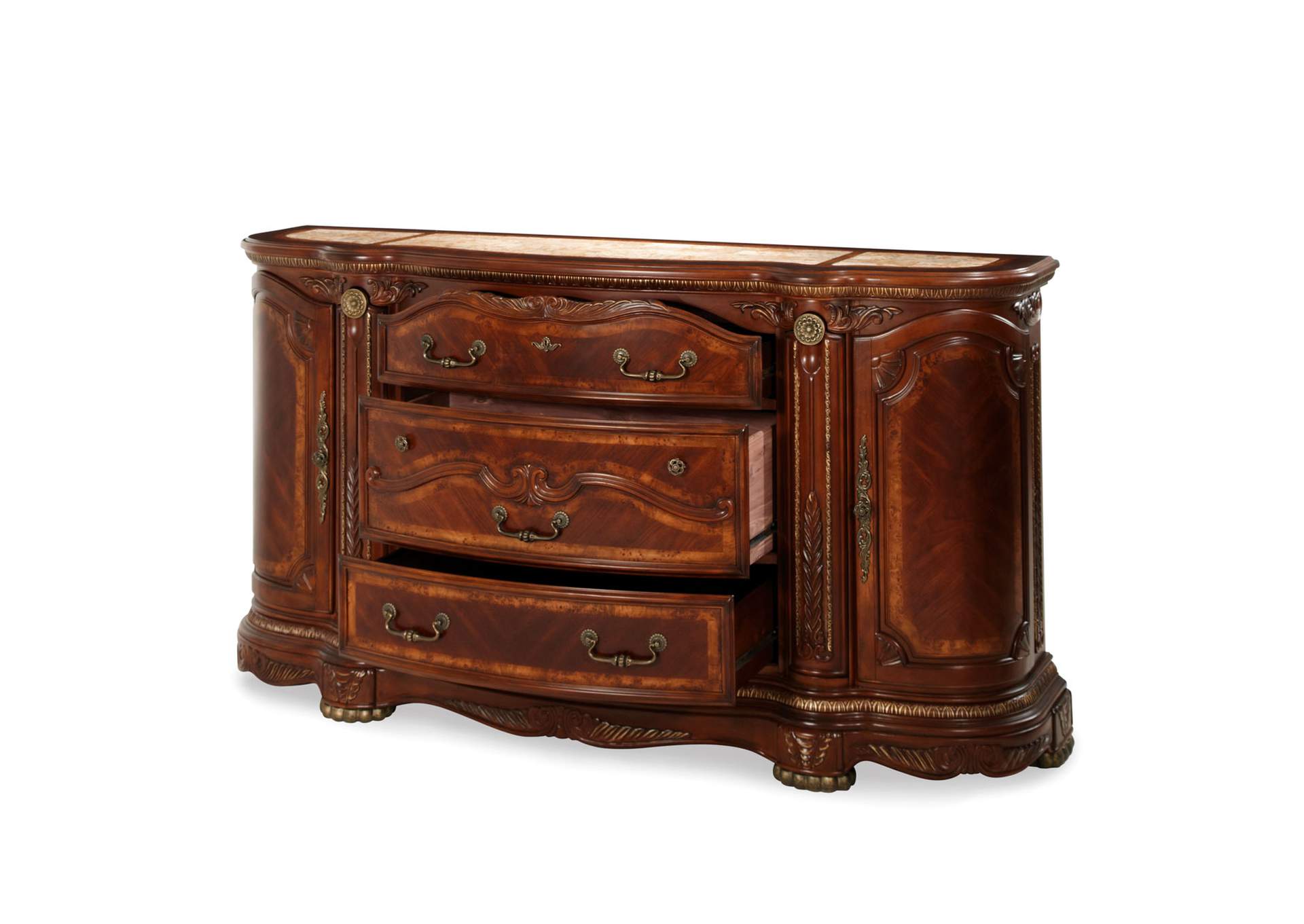 Cortina Dresser and Mirror - Honey Walnut image 13