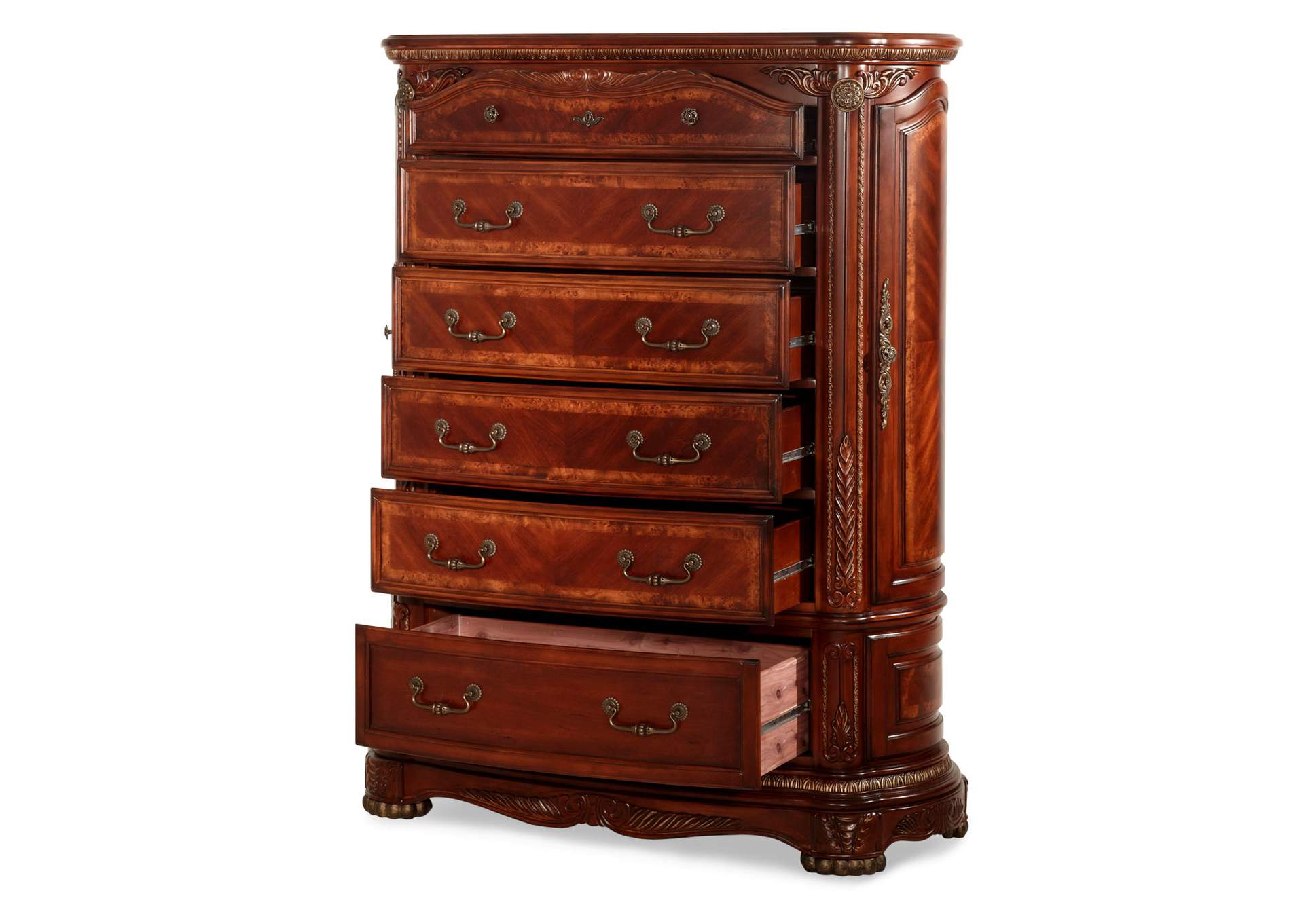 Cortina Six-Drawer Chest - Honey Walnut image 3