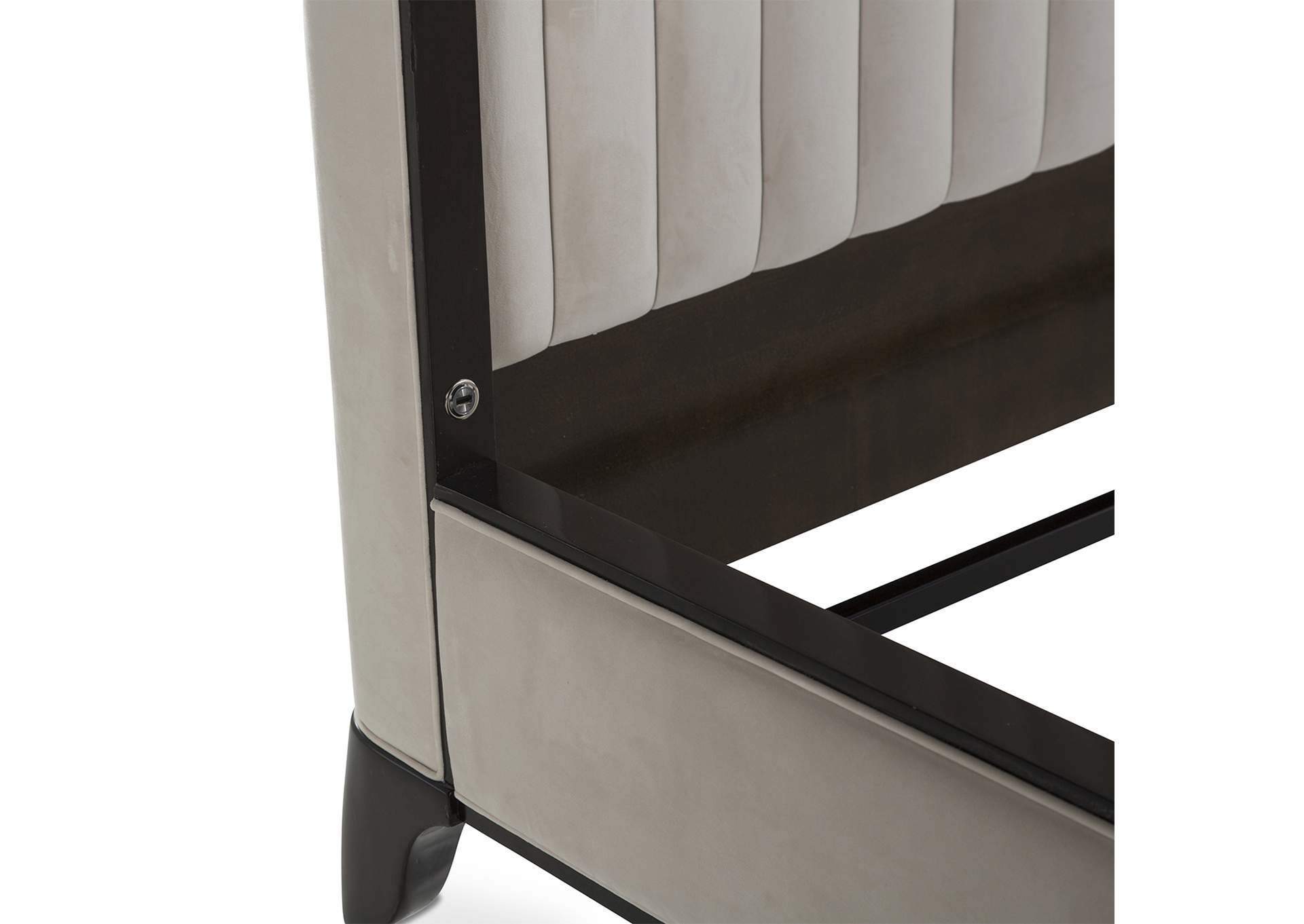 Paris Chic Queen Channel Tufted Panel Bed - Espresso image 4