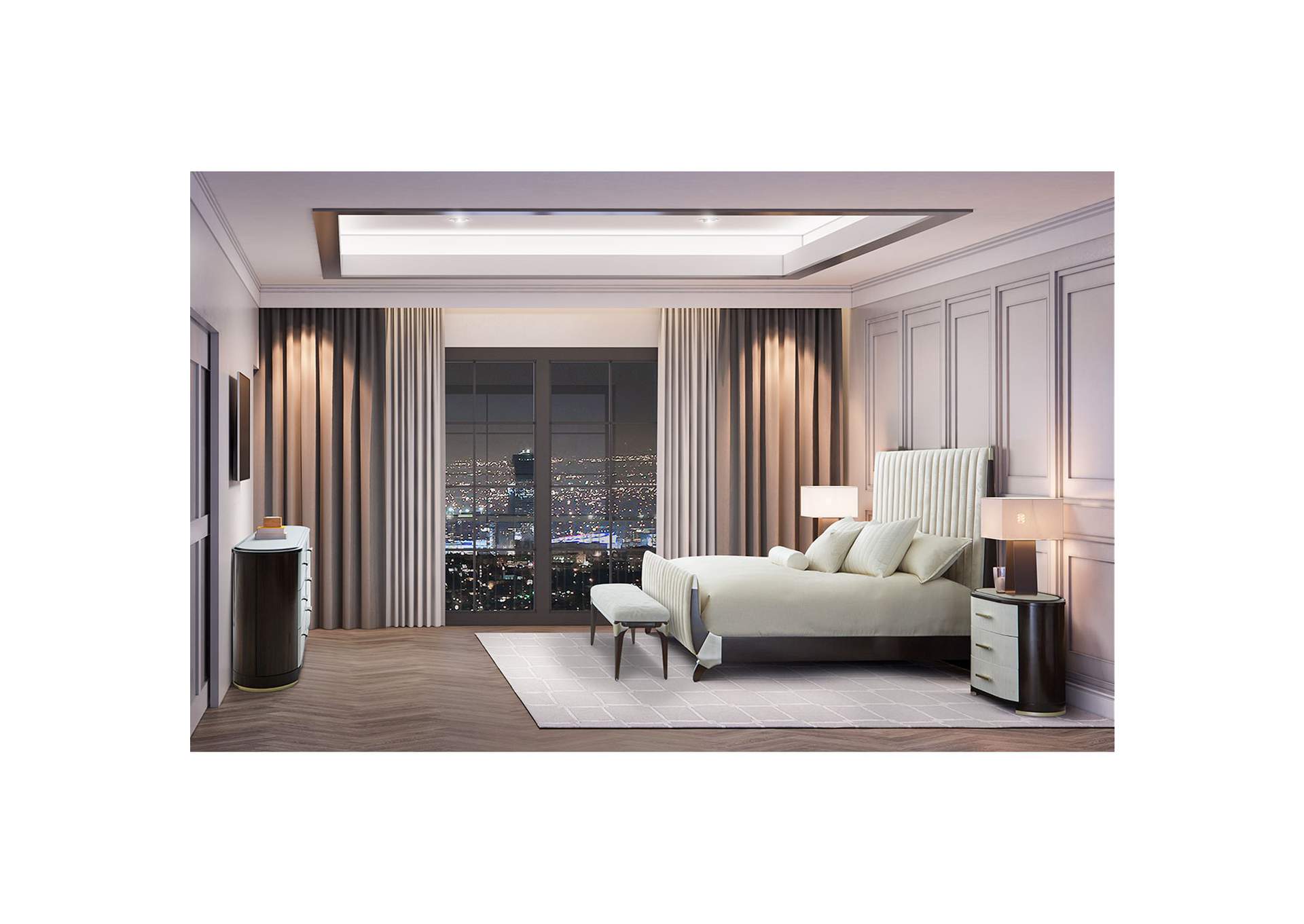 Paris Chic Cal. King Sleigh Bed - Espresso image 8