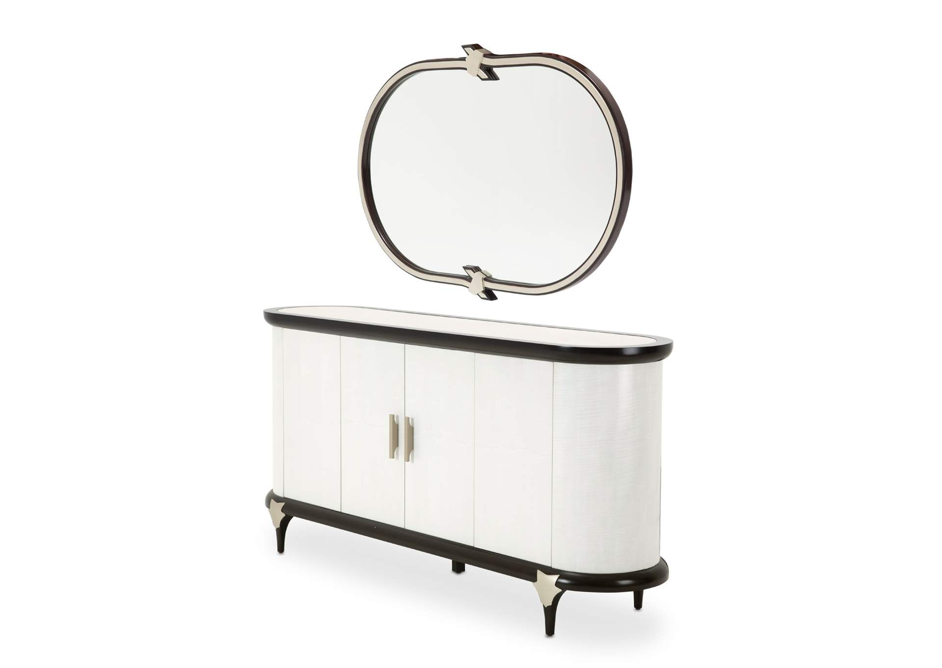 Paris Chic Sideboard with Mirror - Espresso