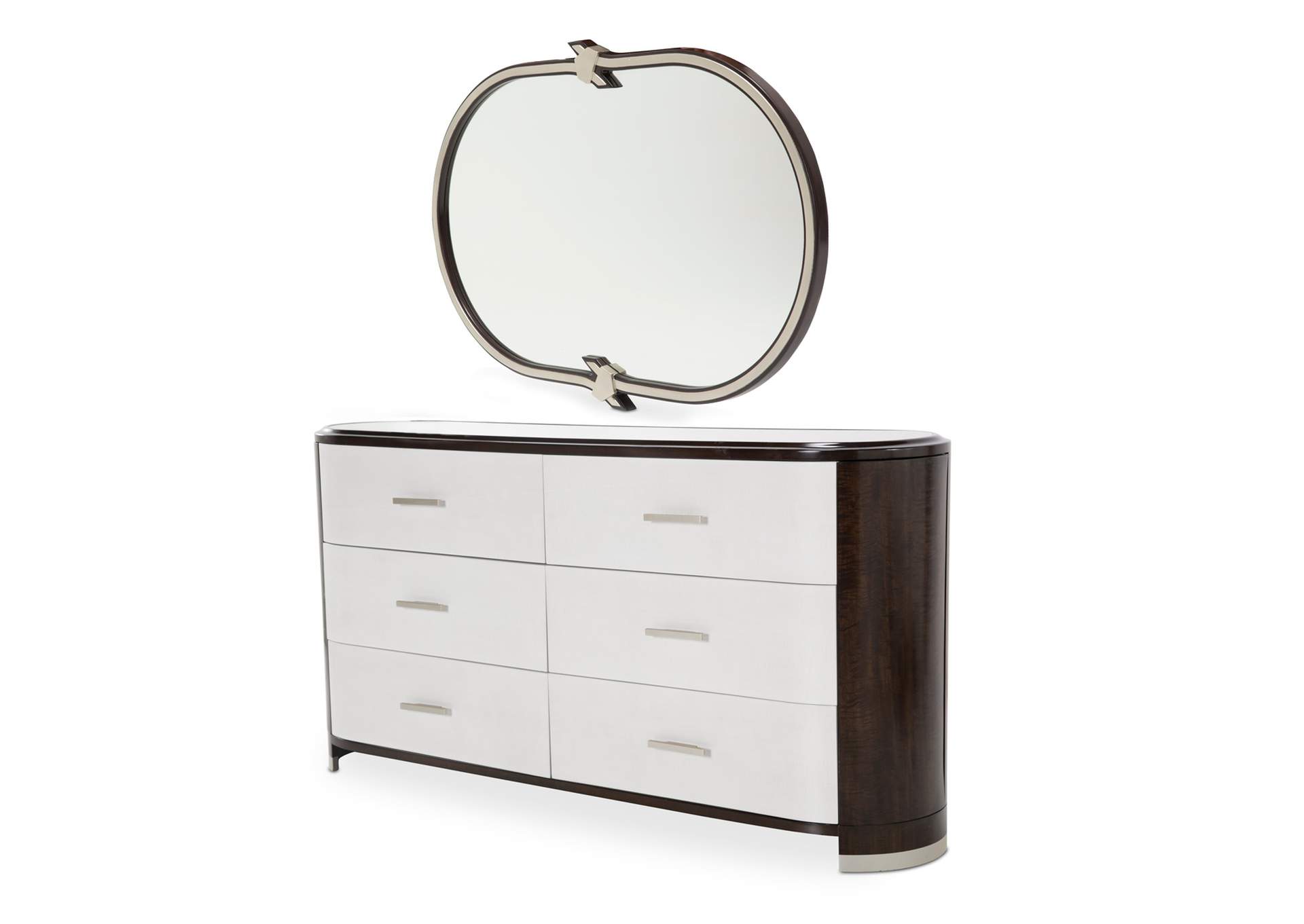 Paris Chic Dresser with Mirror - Espresso