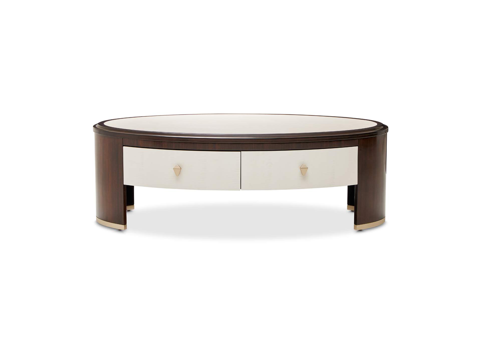 Paris Chic Oval Cocktail Table - Espresso image 1