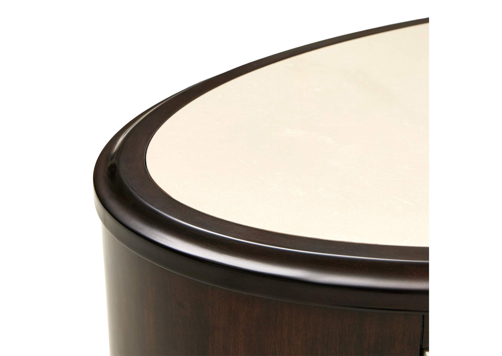 Paris Chic Oval Cocktail Table - Espresso image 7