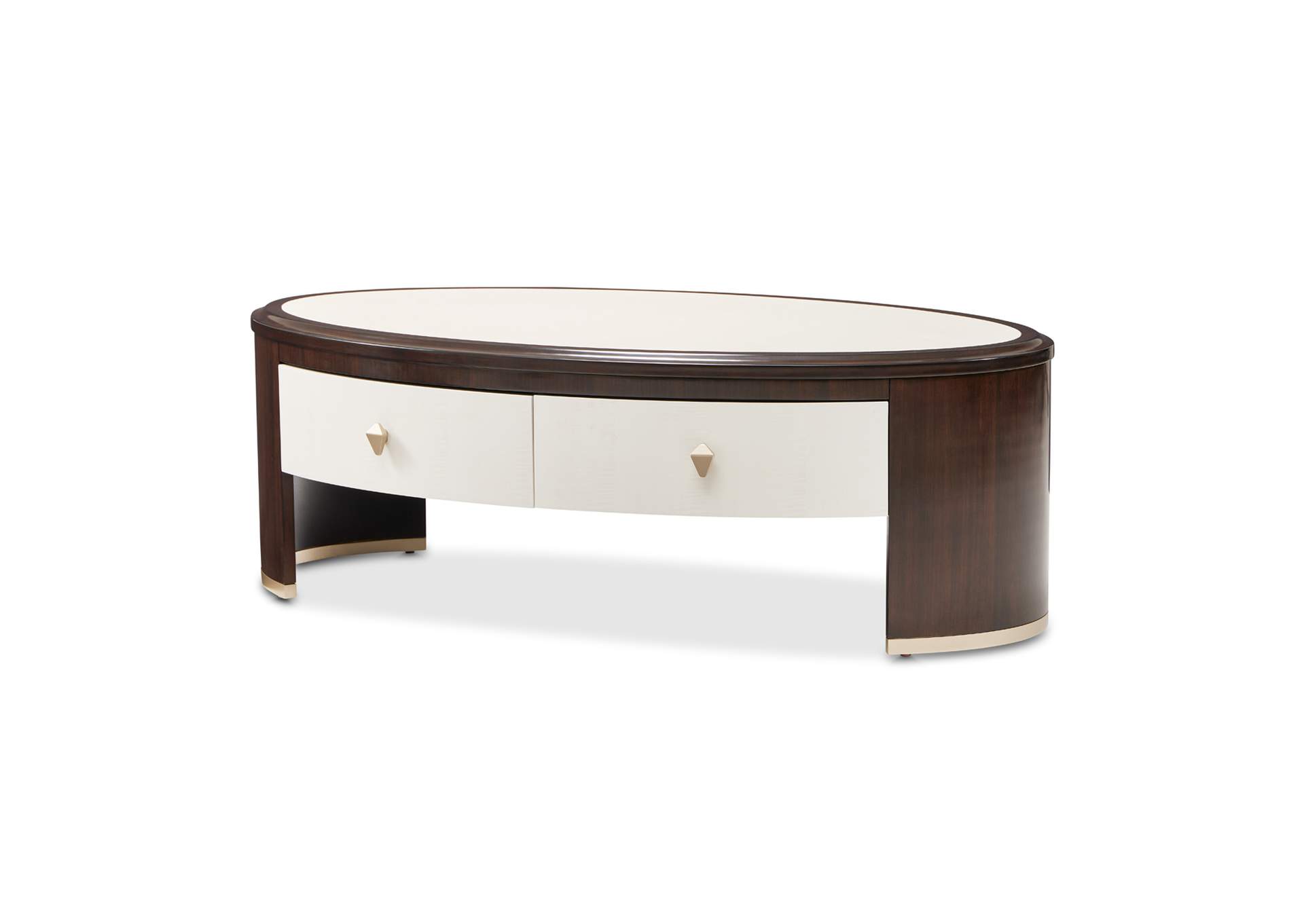 Paris Chic Oval Cocktail Table - Espresso image 11