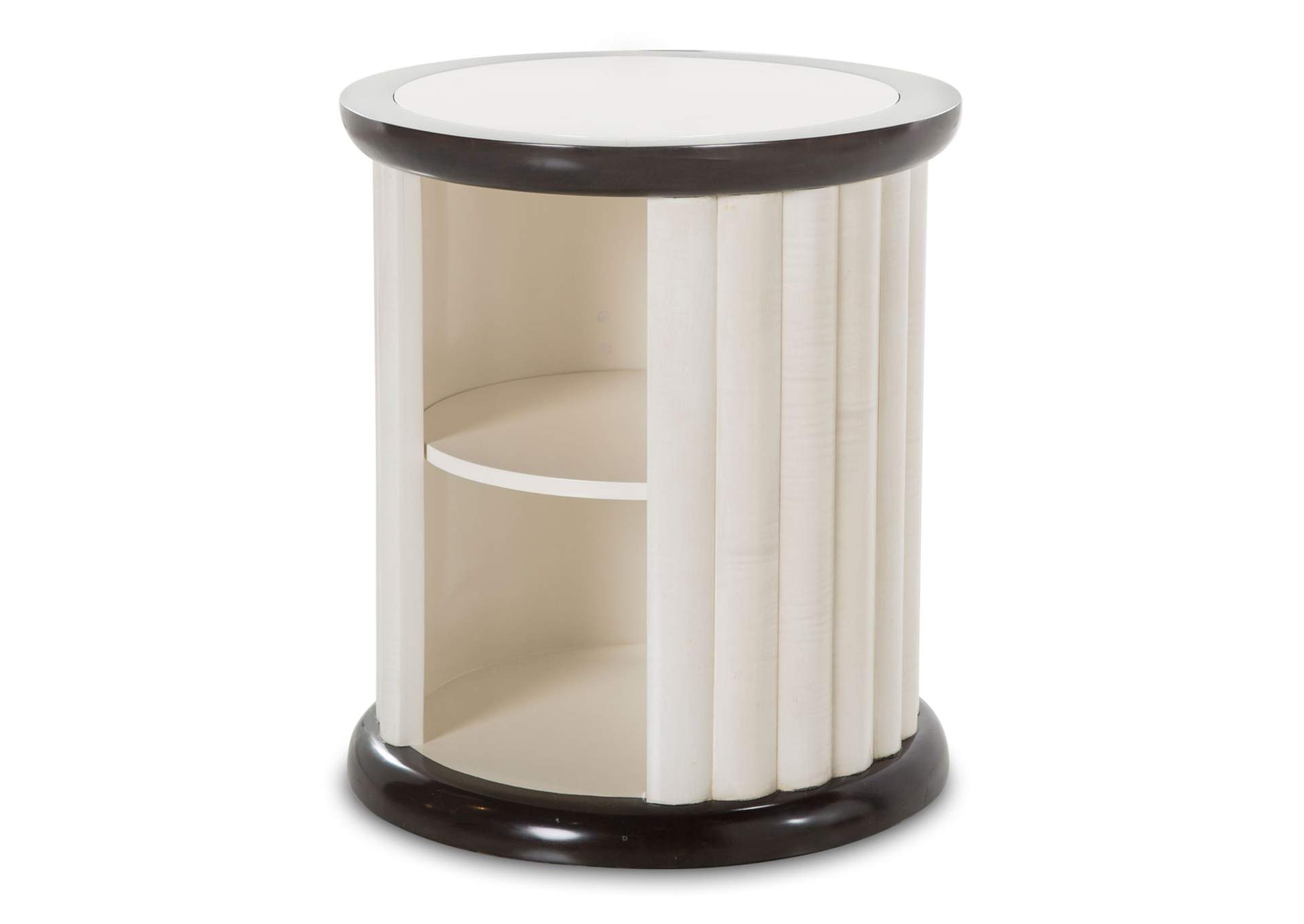 Paris Chic Round End Table - Espresso image 1