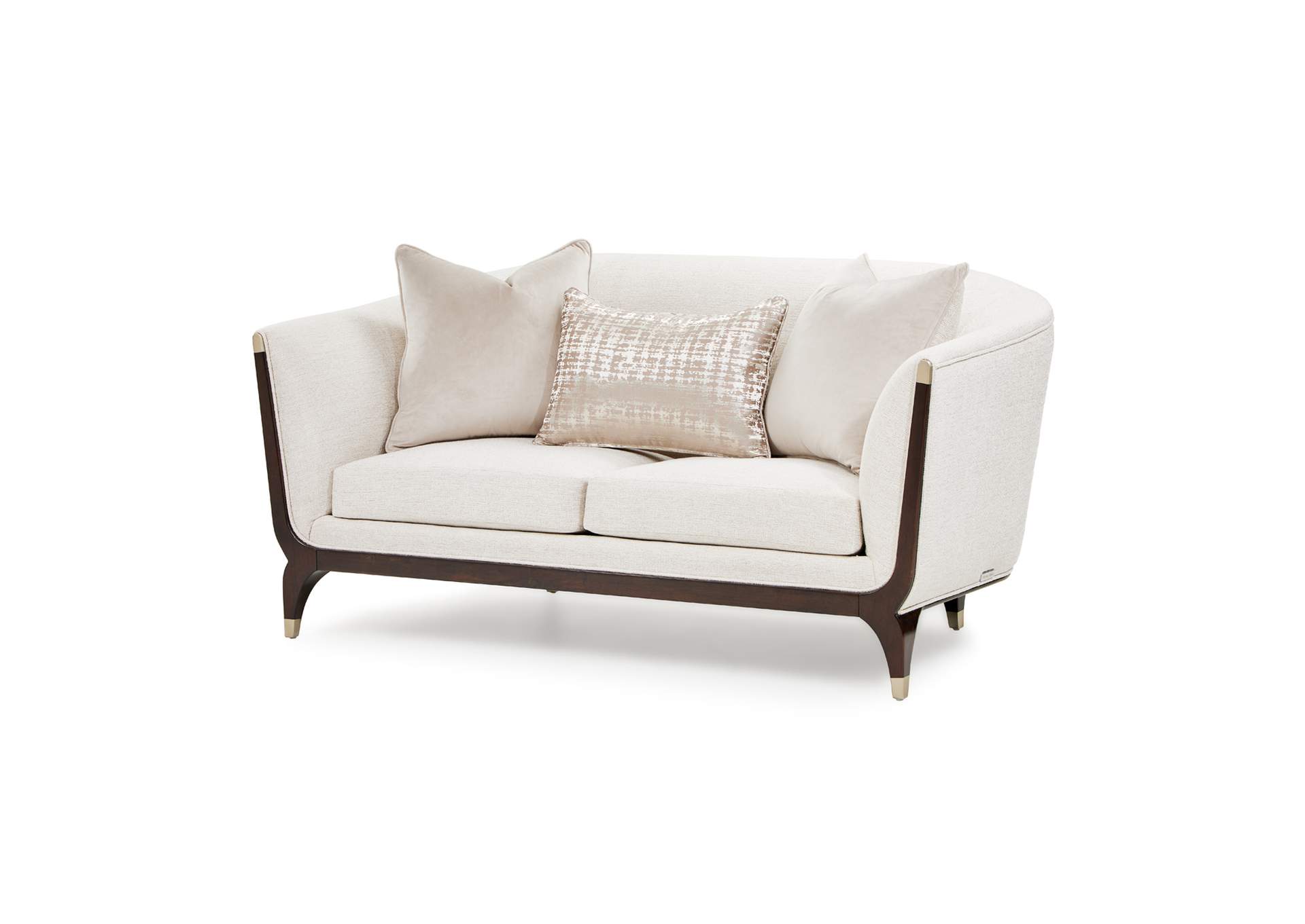 Paris Chic Loveseat - Cremini and Espresso