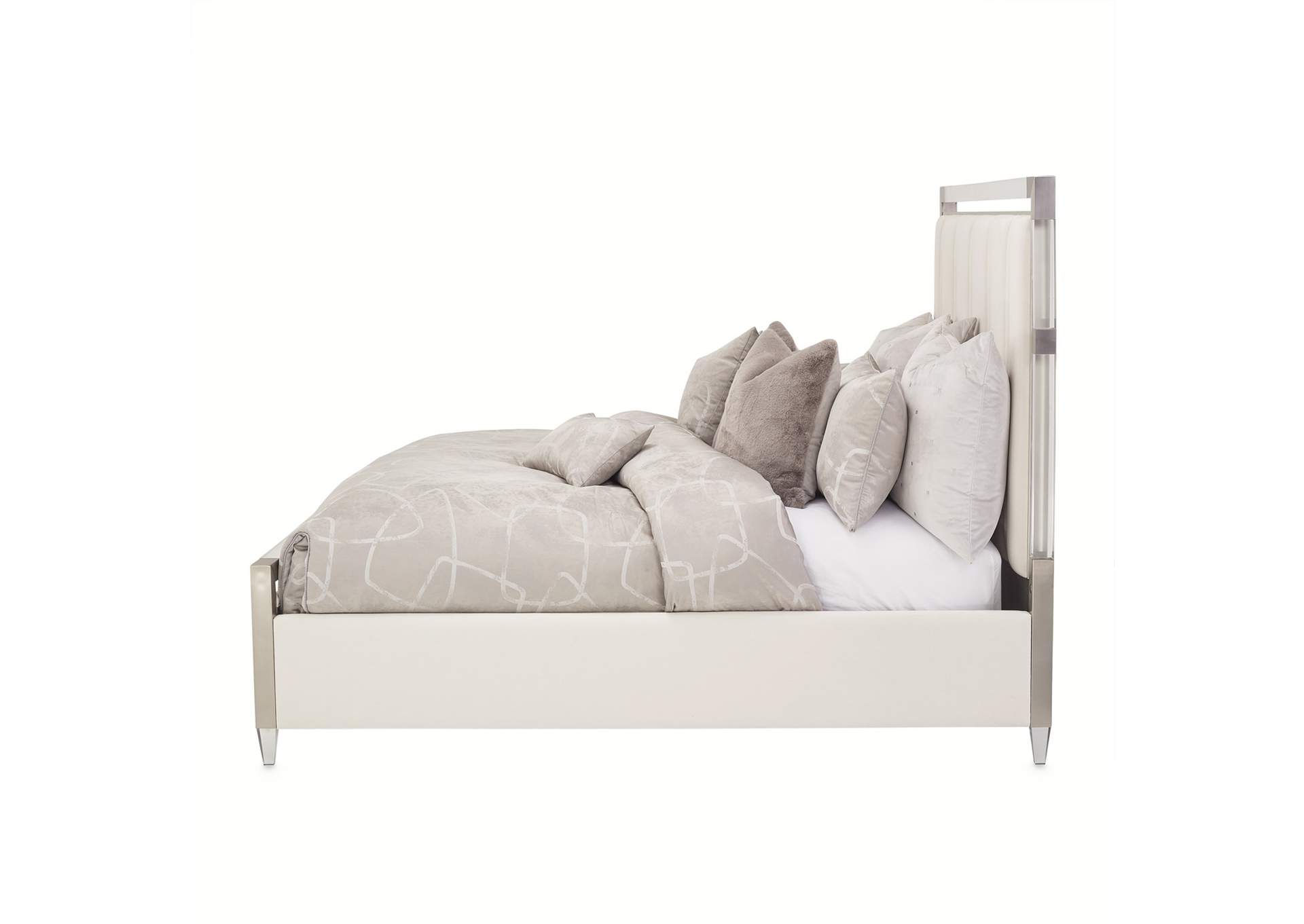 Penthouse Queen Short Panel Bed - Ash Gray image 20