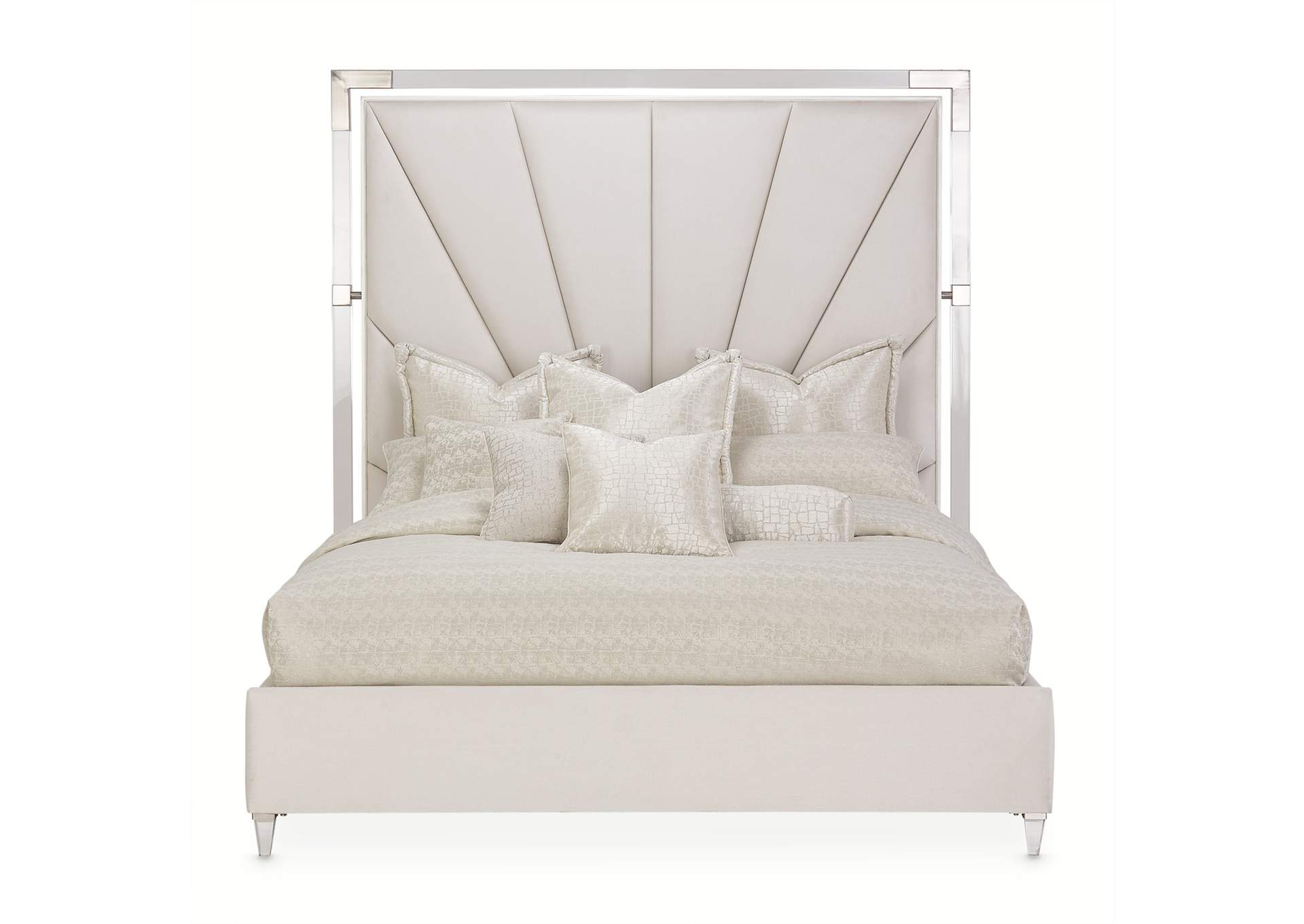 Penthouse Queen Tall Panel Bed - Ash Gray image 18