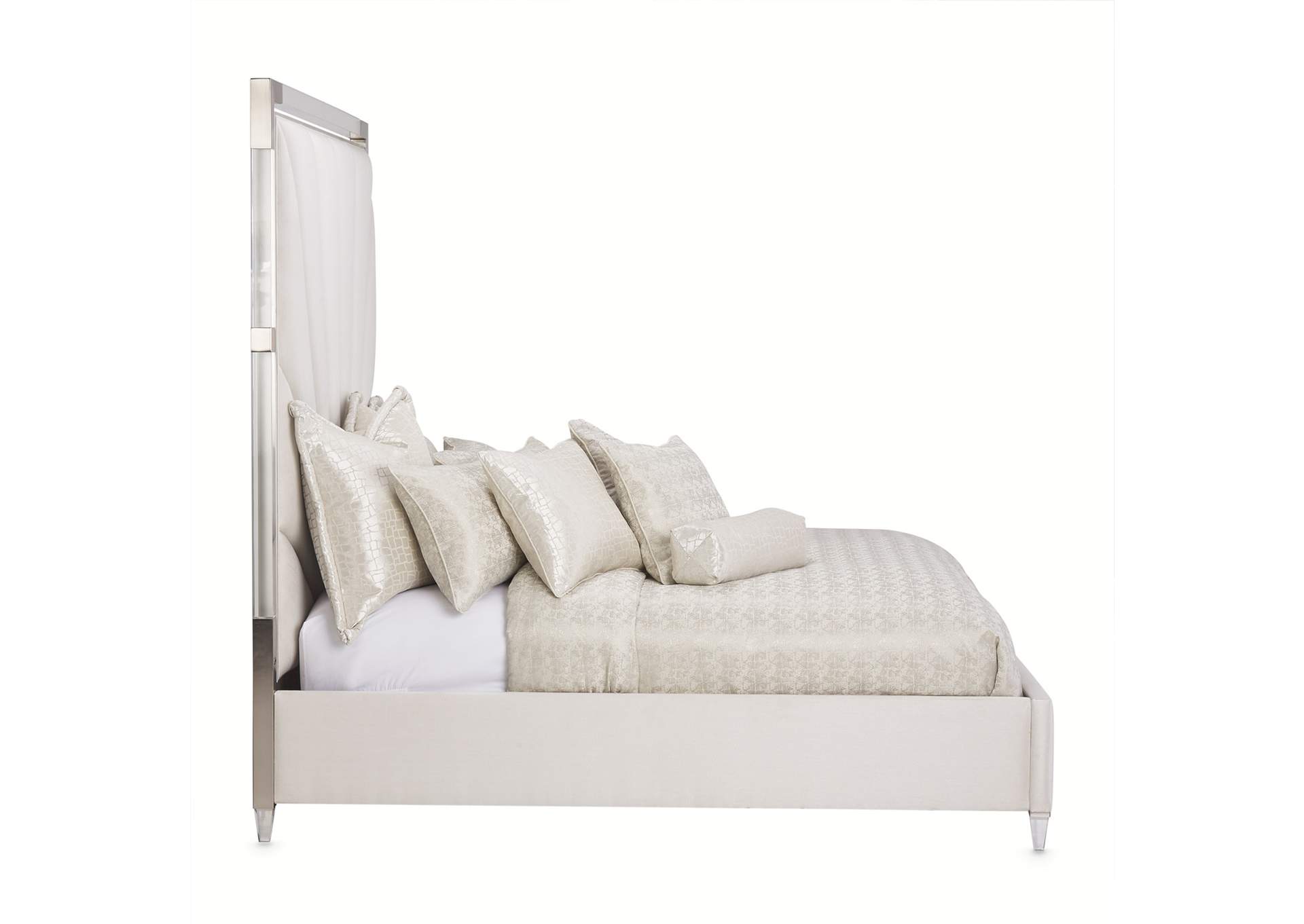 Penthouse Queen Tall Panel Bed - Ash Gray image 16