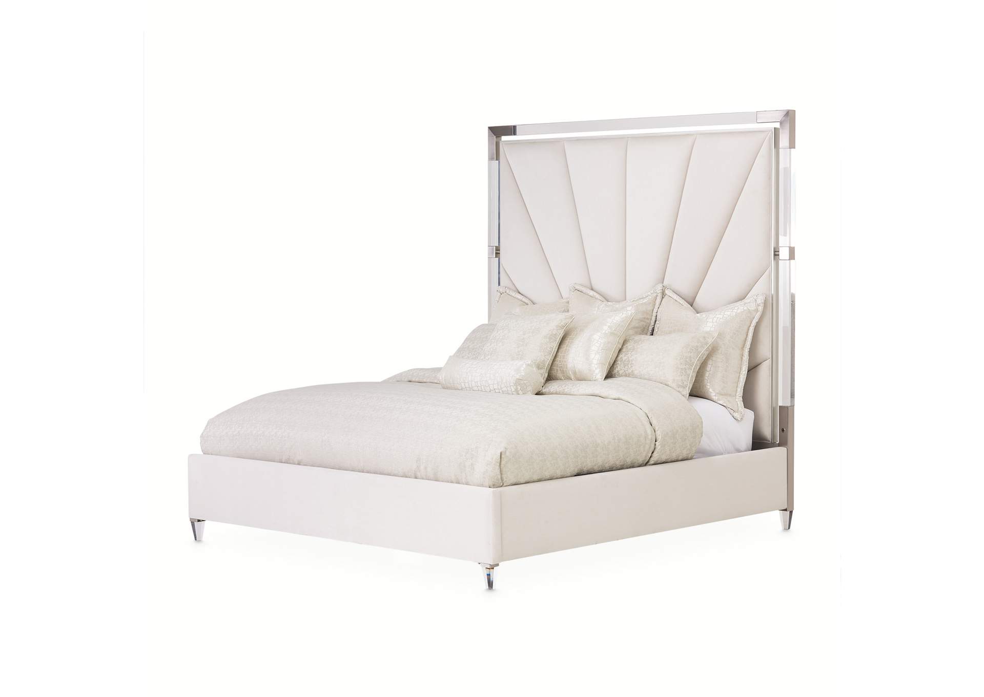 Penthouse Queen Tall Panel Bed - Ash Gray image 4