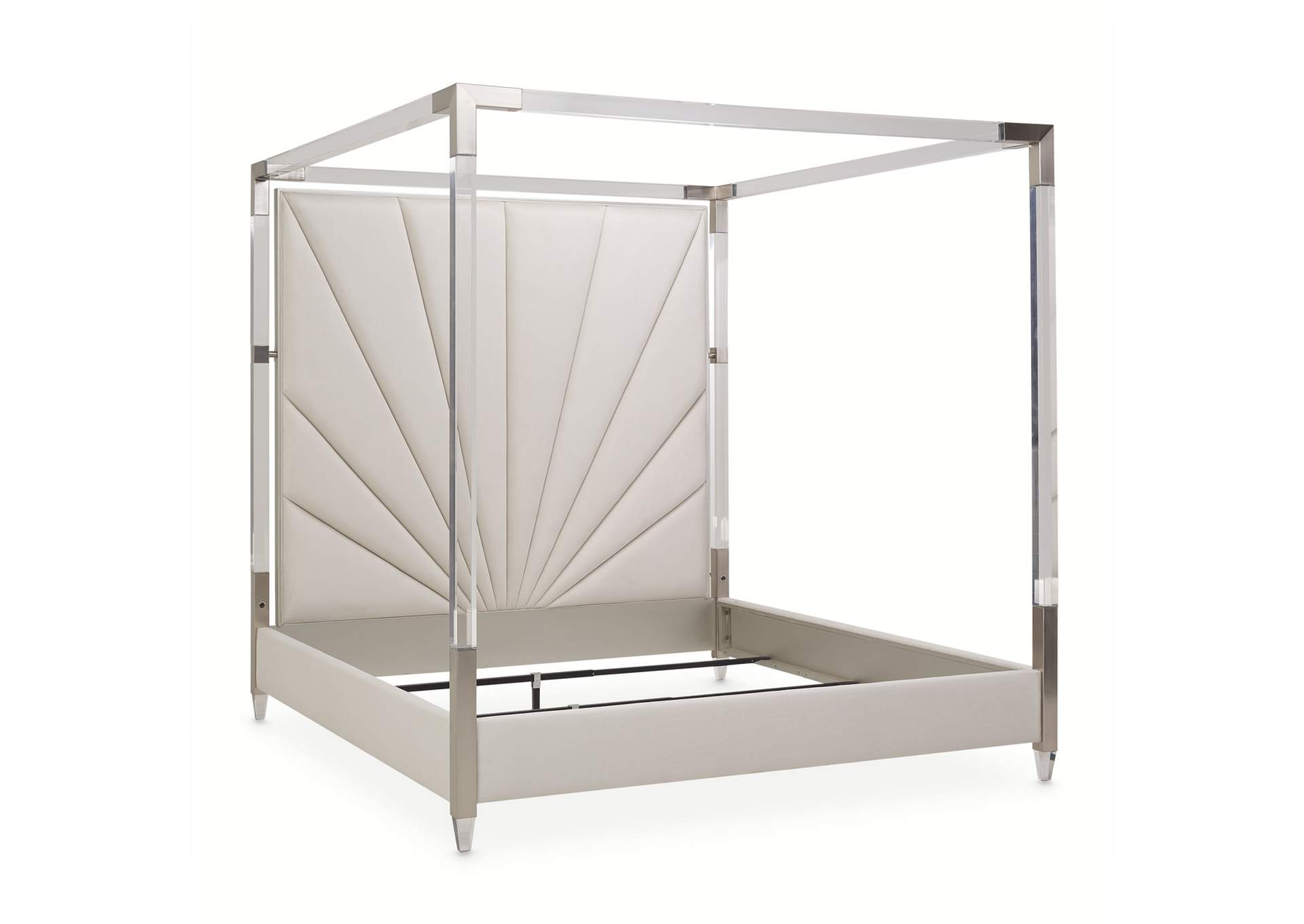 Penthouse Eastern King Canopy Bed - Ash Gray image 5