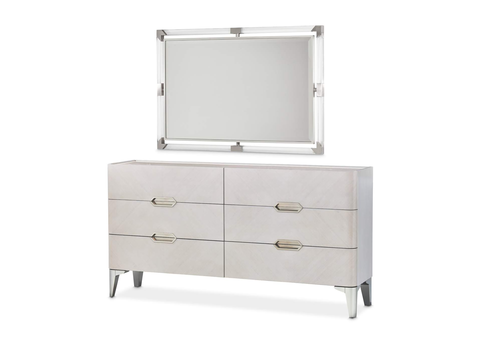 Penthouse Dresser and Mirror - Ash Gray image 1