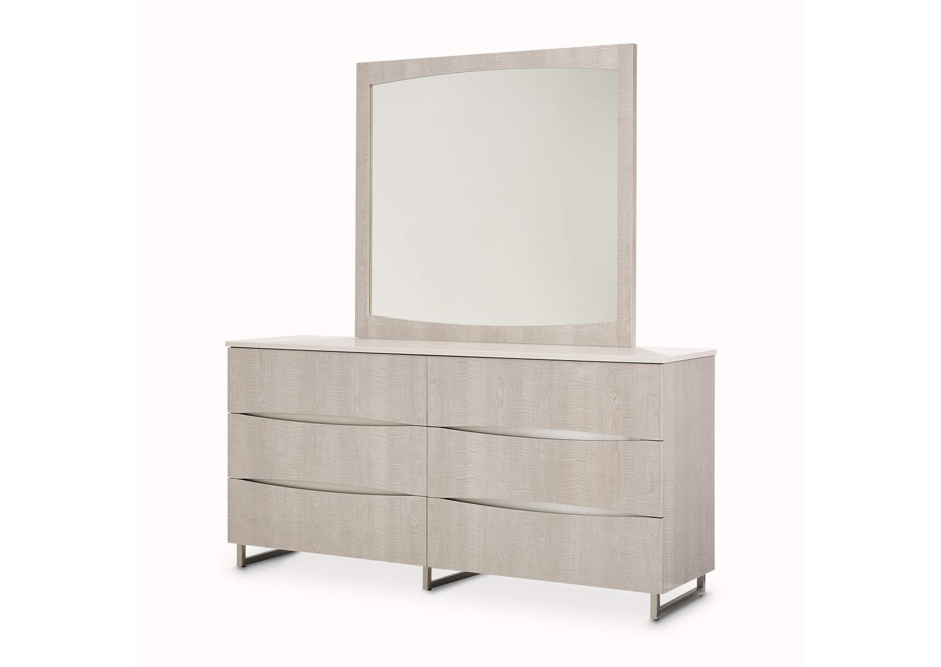 Marin Dresser with Mirror Set - Greige image 20