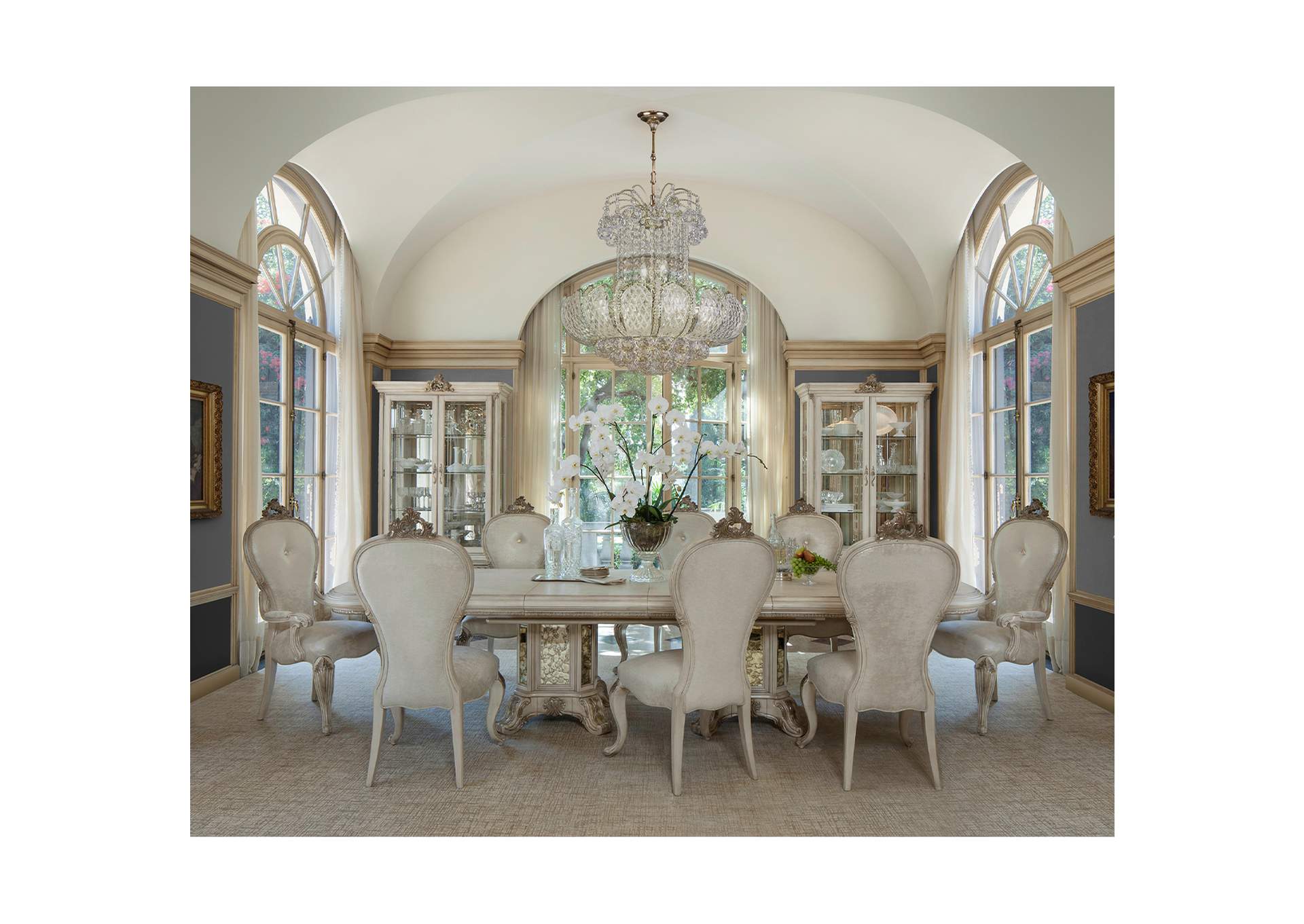 Platine de Royale Rectangular Dining Table - Champagne