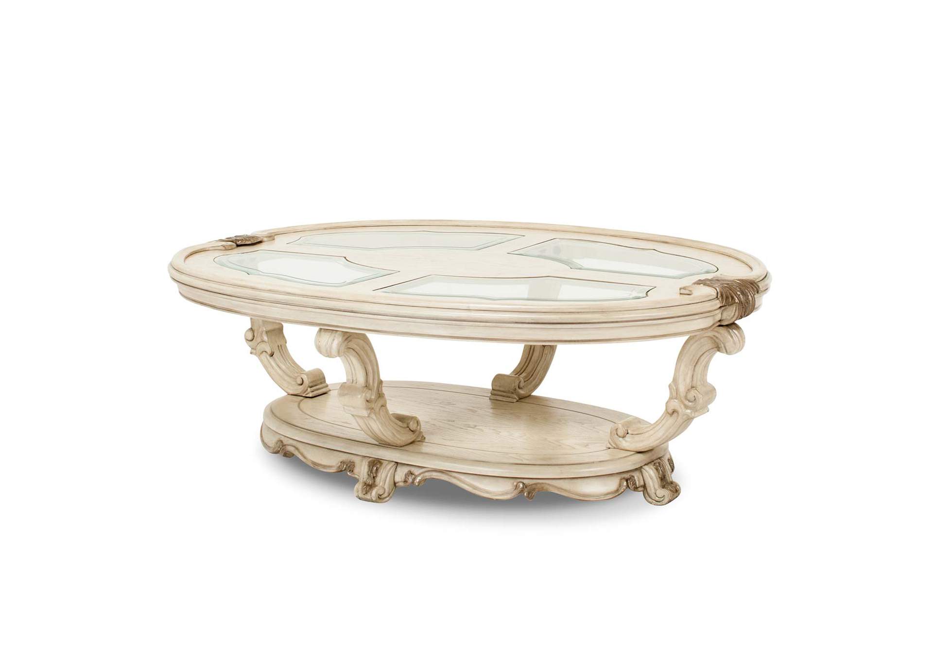 Platine de Royale Oval Cocktail Table - Champagne image 1