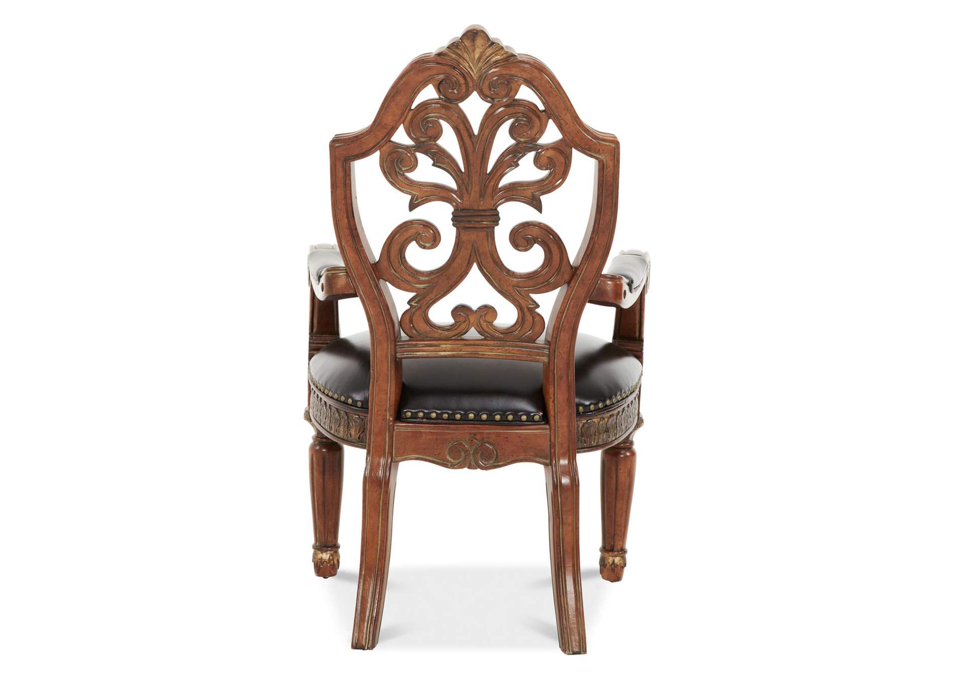 Villa Valencia Pull-Up Desk Arm Chair - Classic Chestnut
