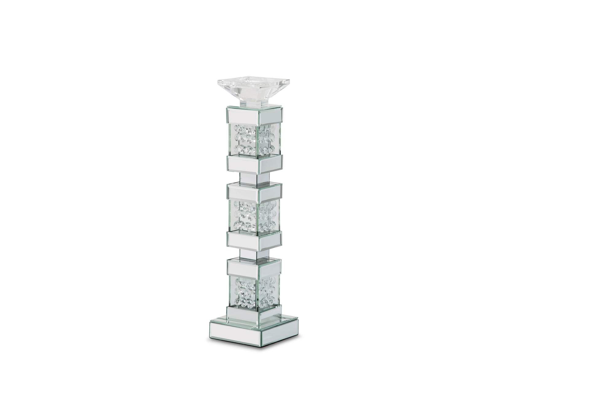 Montreal Tall Mirrored Crystal Candle Holder - Set of 2 image 6