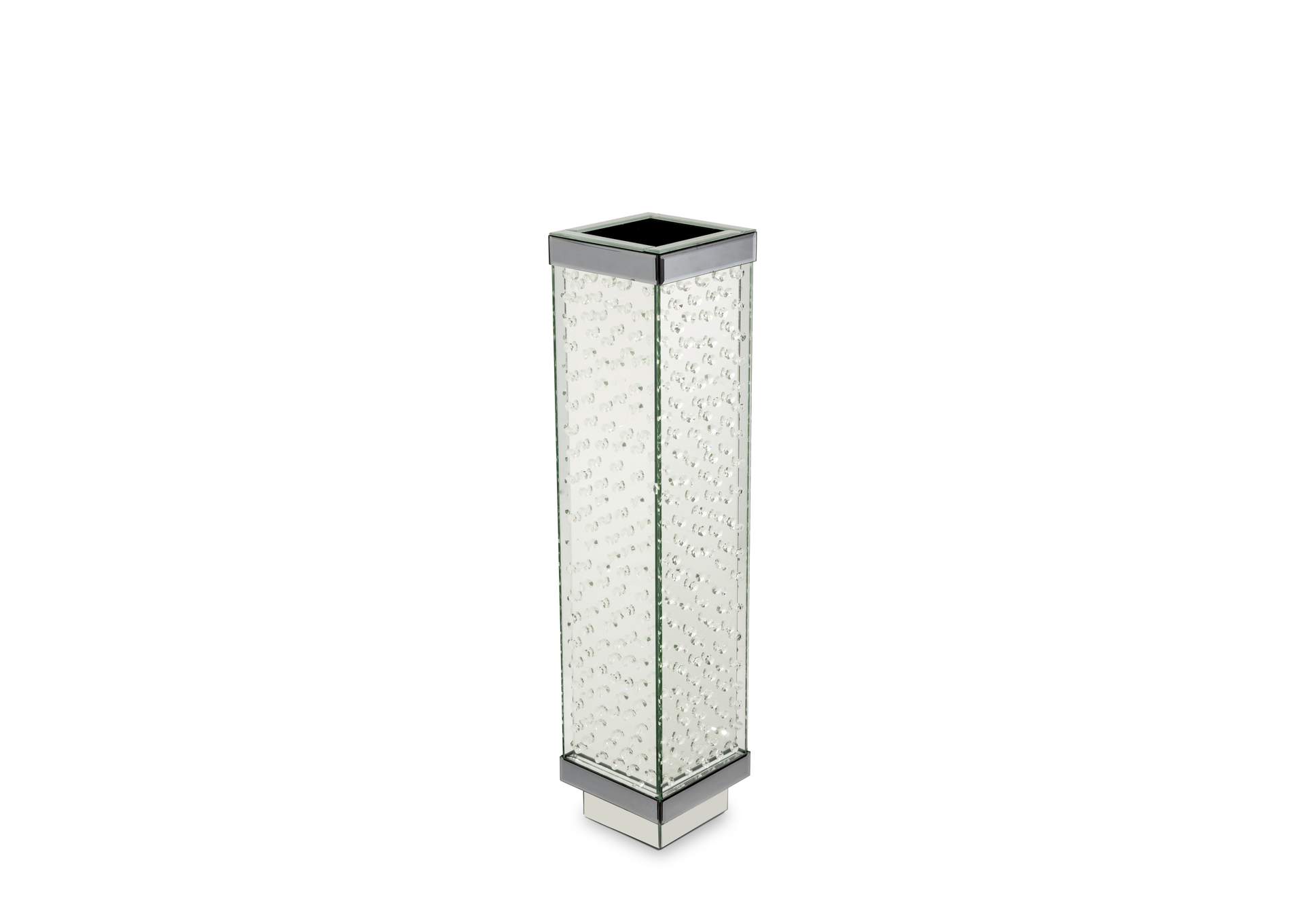 Montreal Medium Mirrored Vase with Crystal Accents image 1