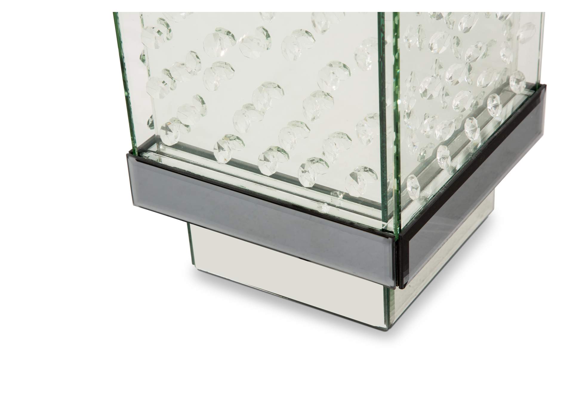 Montreal Medium Mirrored Vase with Crystal Accents image 6