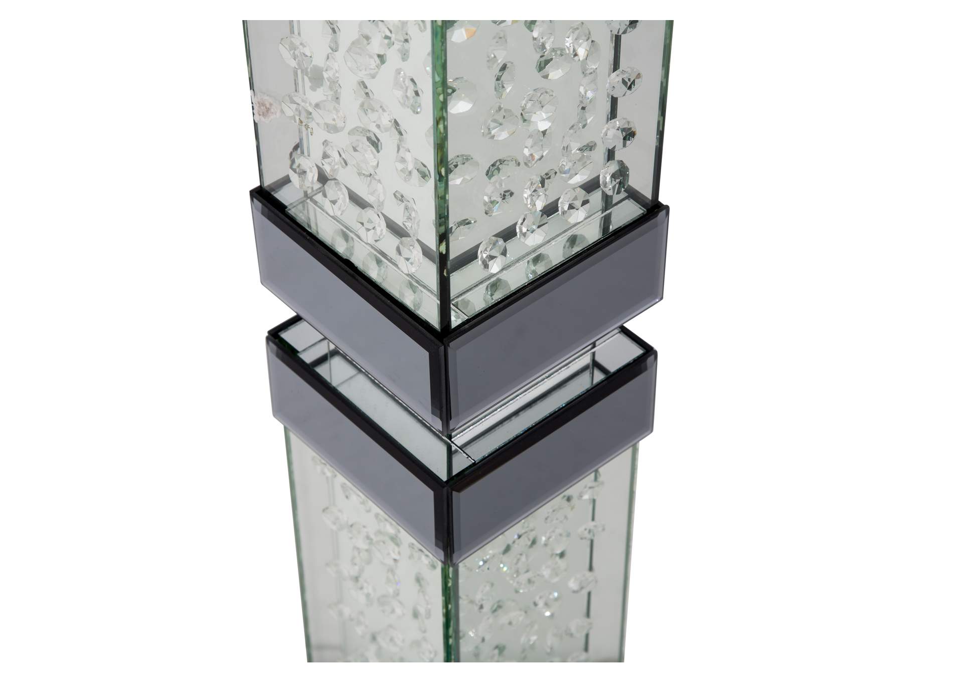 Montreal Slender Floor Lamp with Violet Rectangular Lamp Shade image 7
