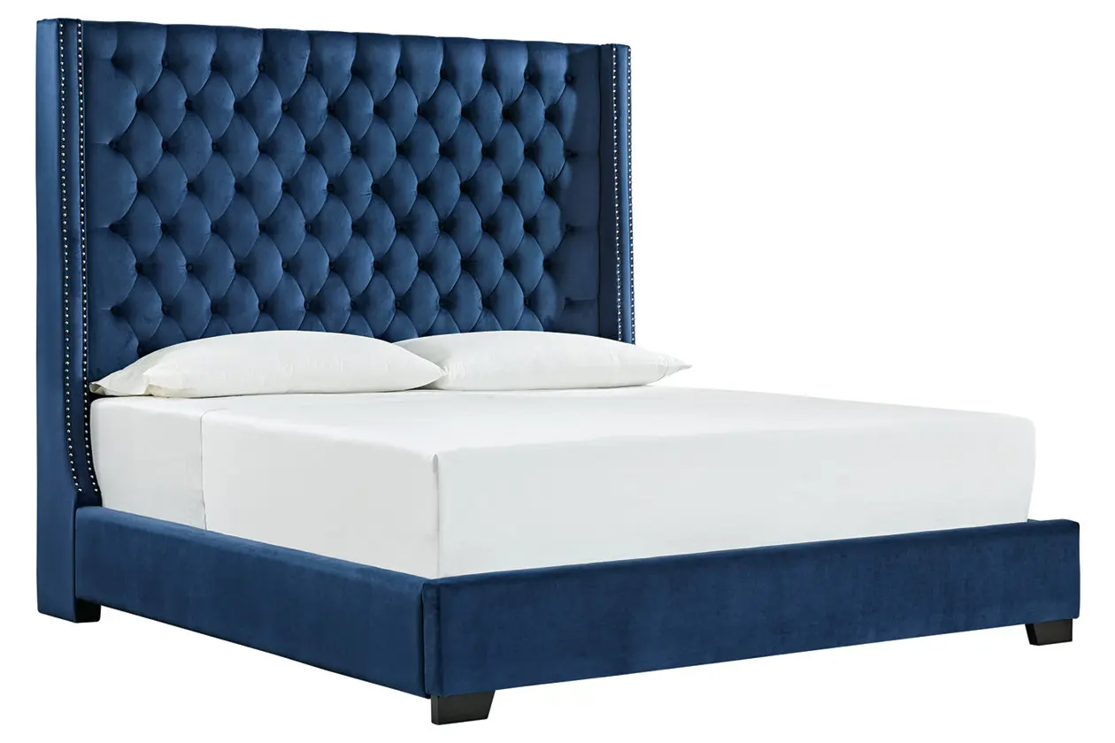 Cayne King Upholstered Bed Cayne King Upholstered Bed, Ashley Windville King Upholstered Sleigh Bed